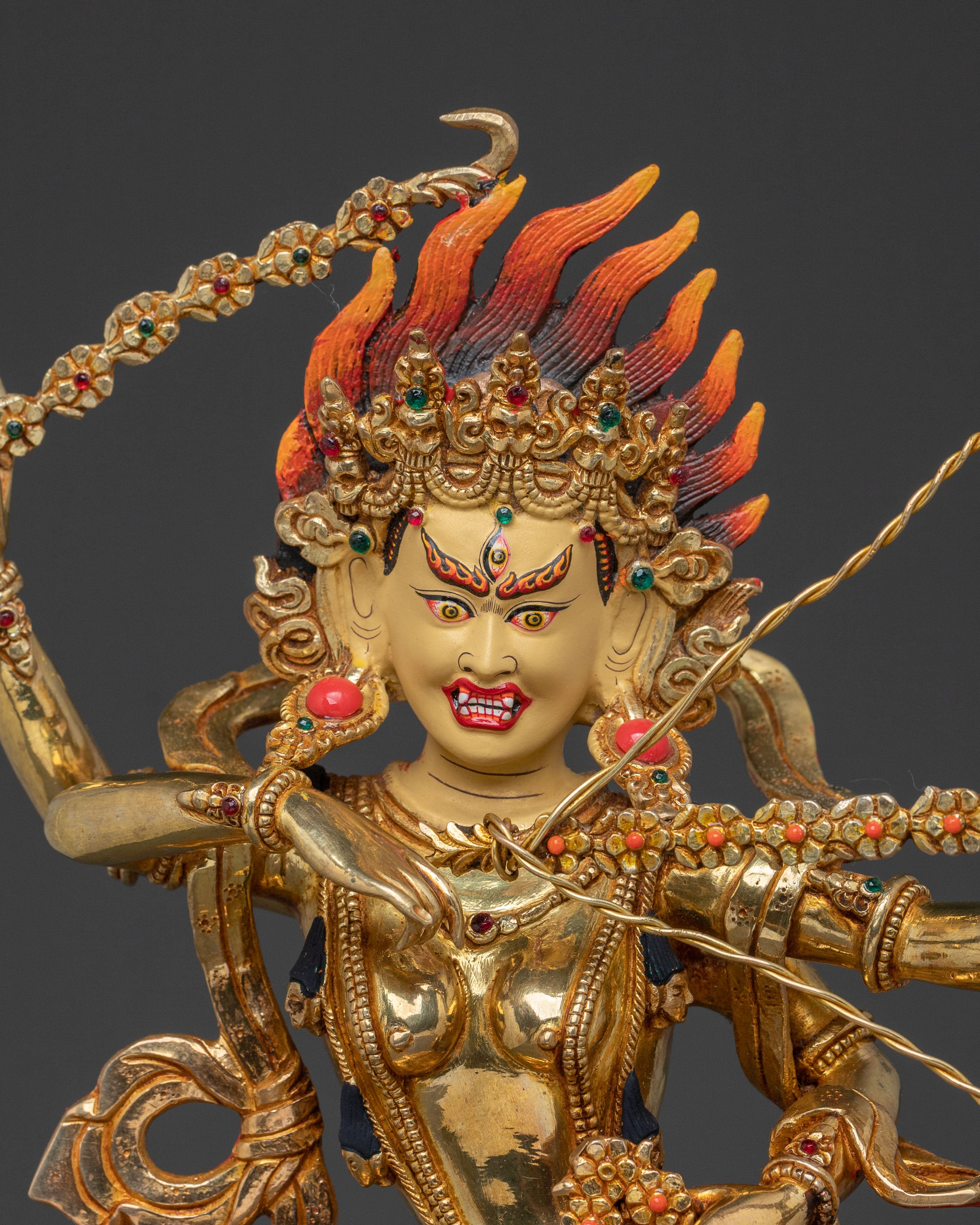 Kurukulla Statue | 24K Gold Glided Buddhist Dakini