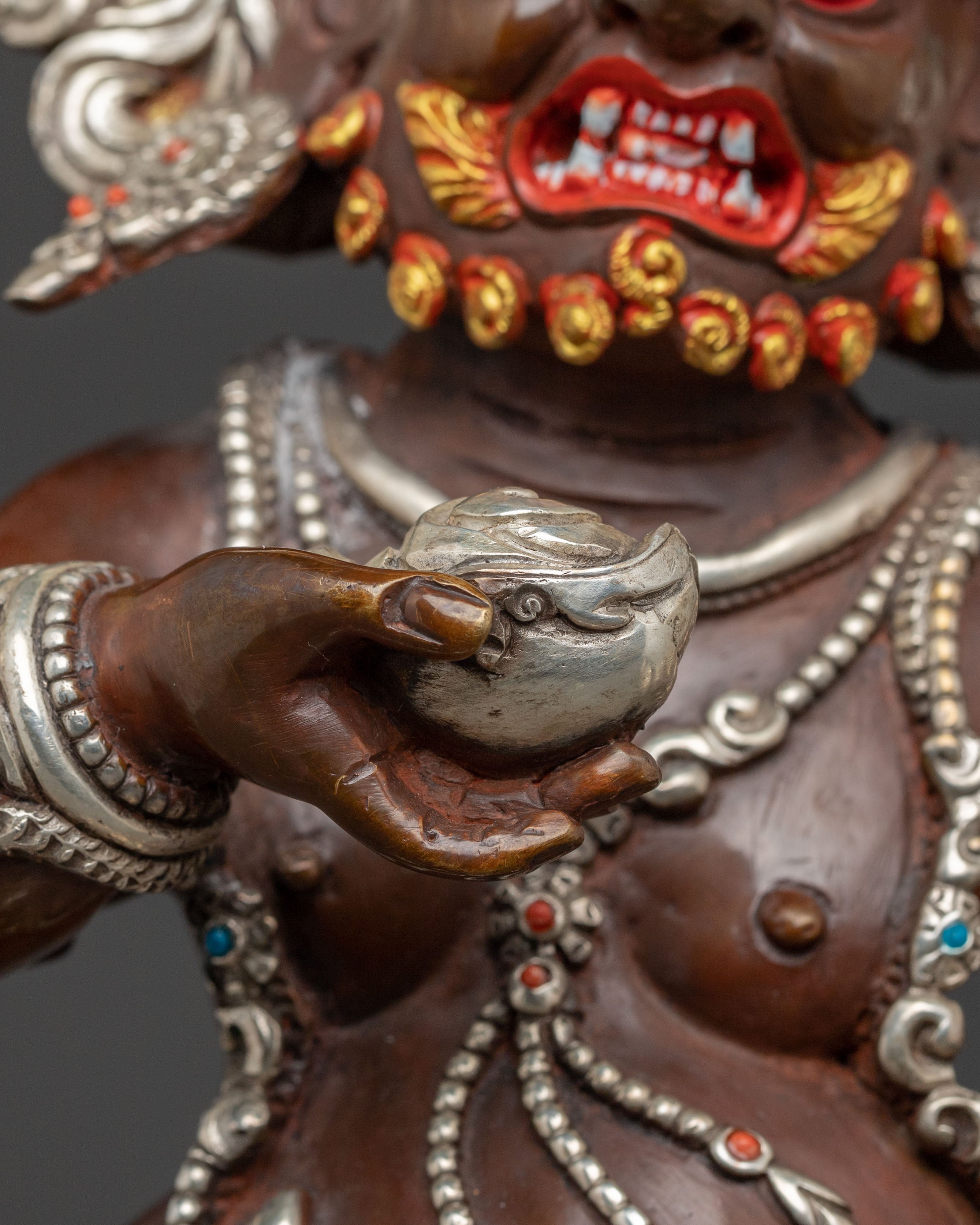 Black Dzambhala Copper Statue: Prosperity God