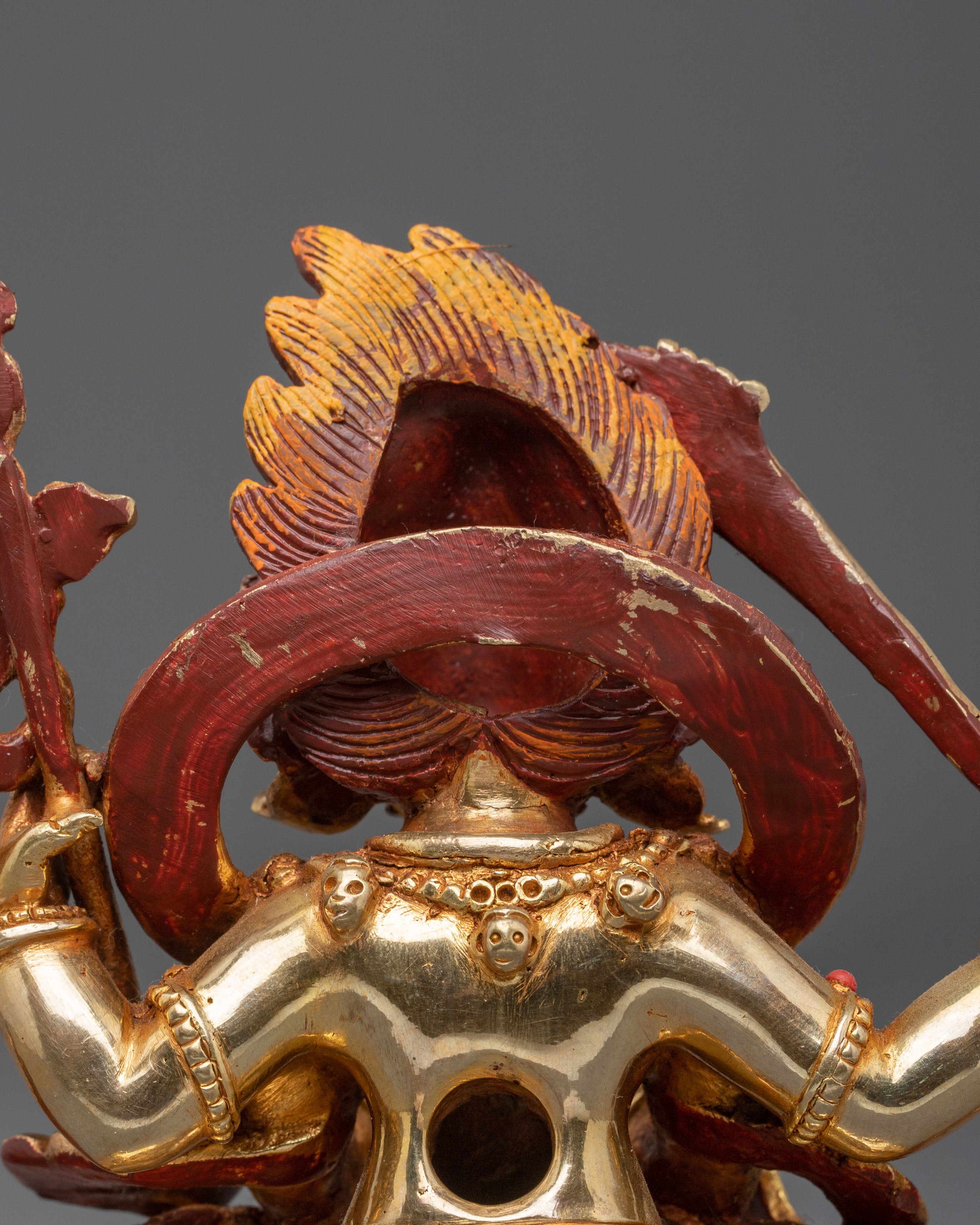 Four-Armed Mahakala Statue: Wrathful Protector of Dharma
