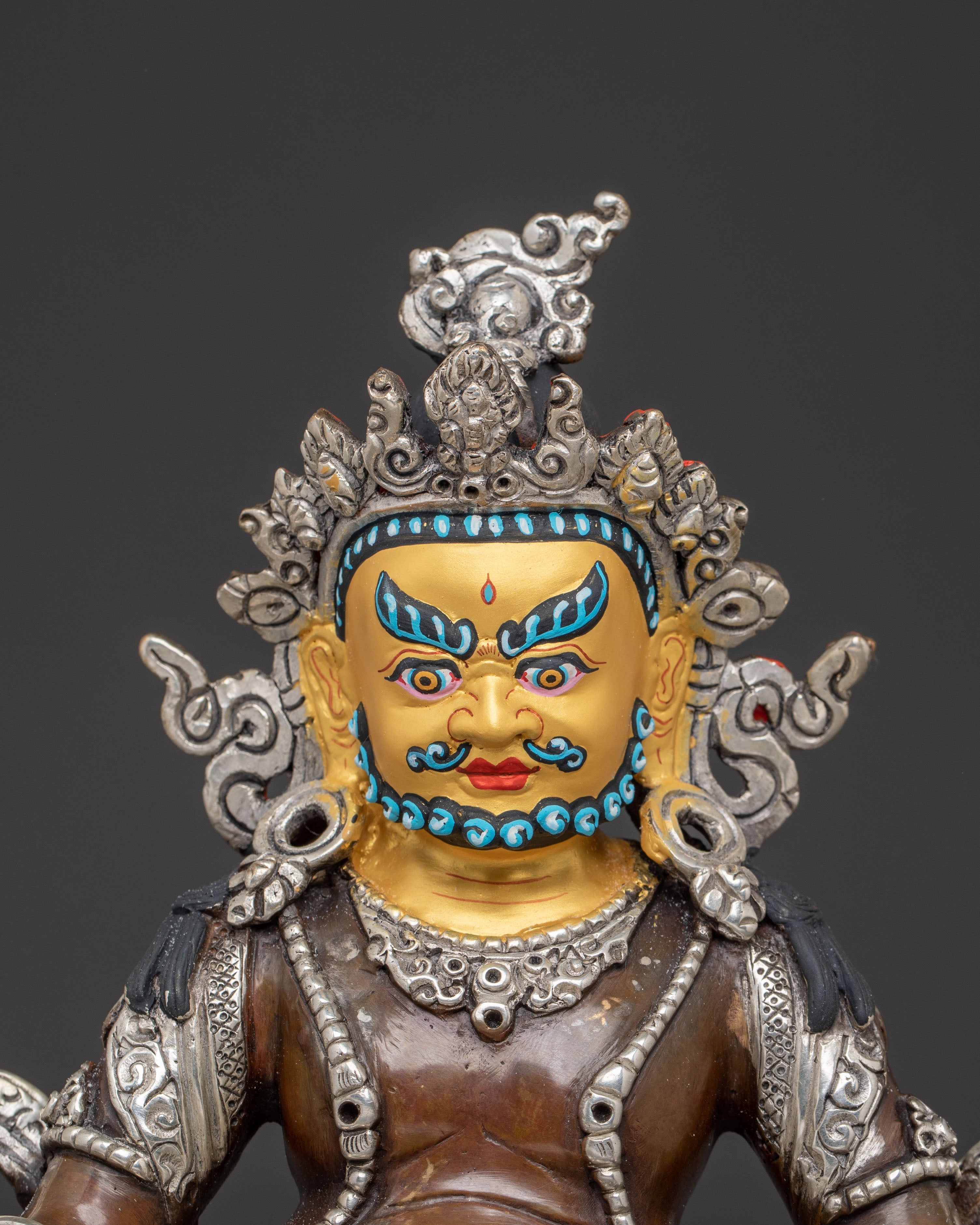 Dzambhala Spiritual Prosperity Statue – Handcrafted Gilded Serenity