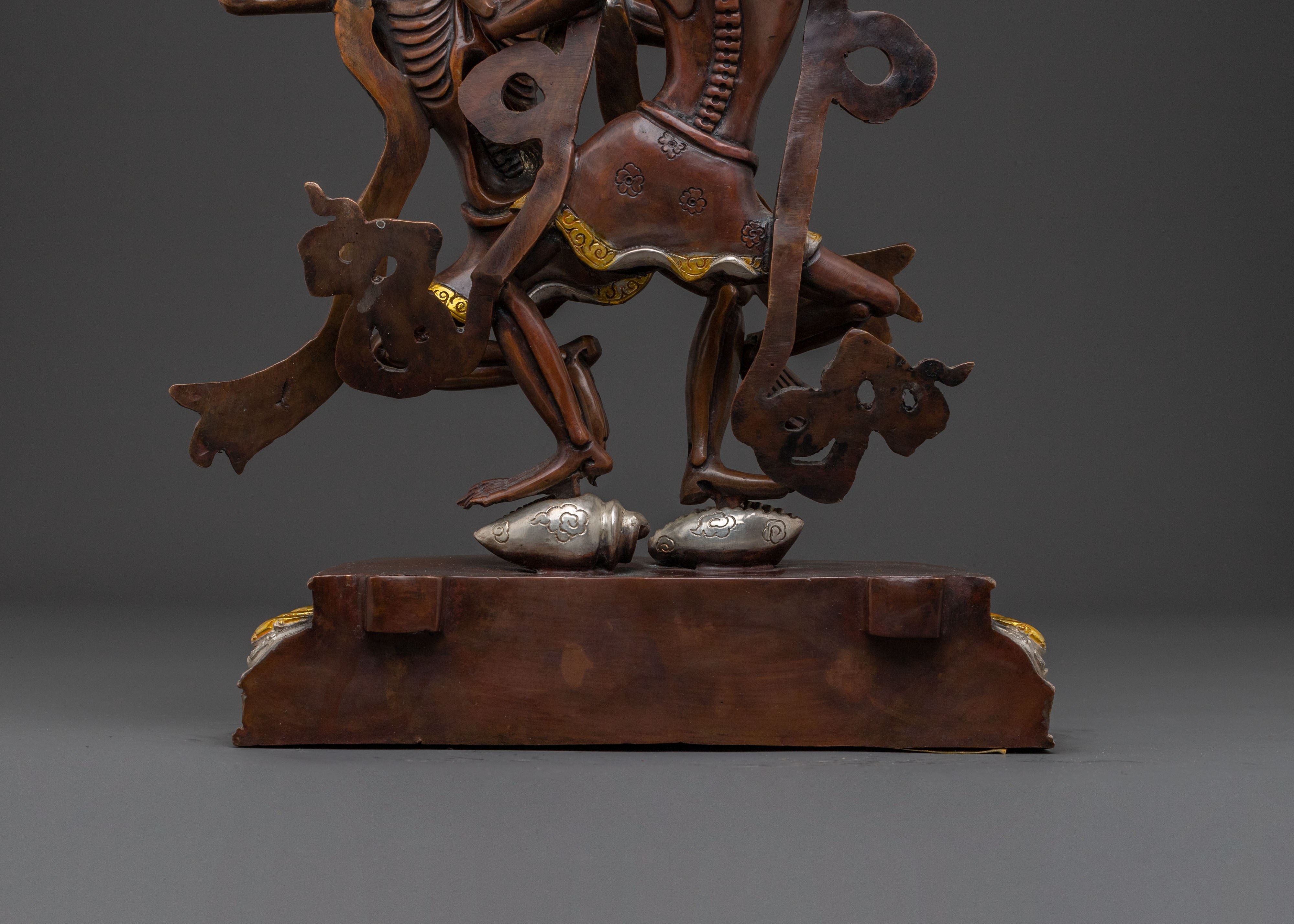 Chittipati Protection Statue: Copper Skeleton Duo