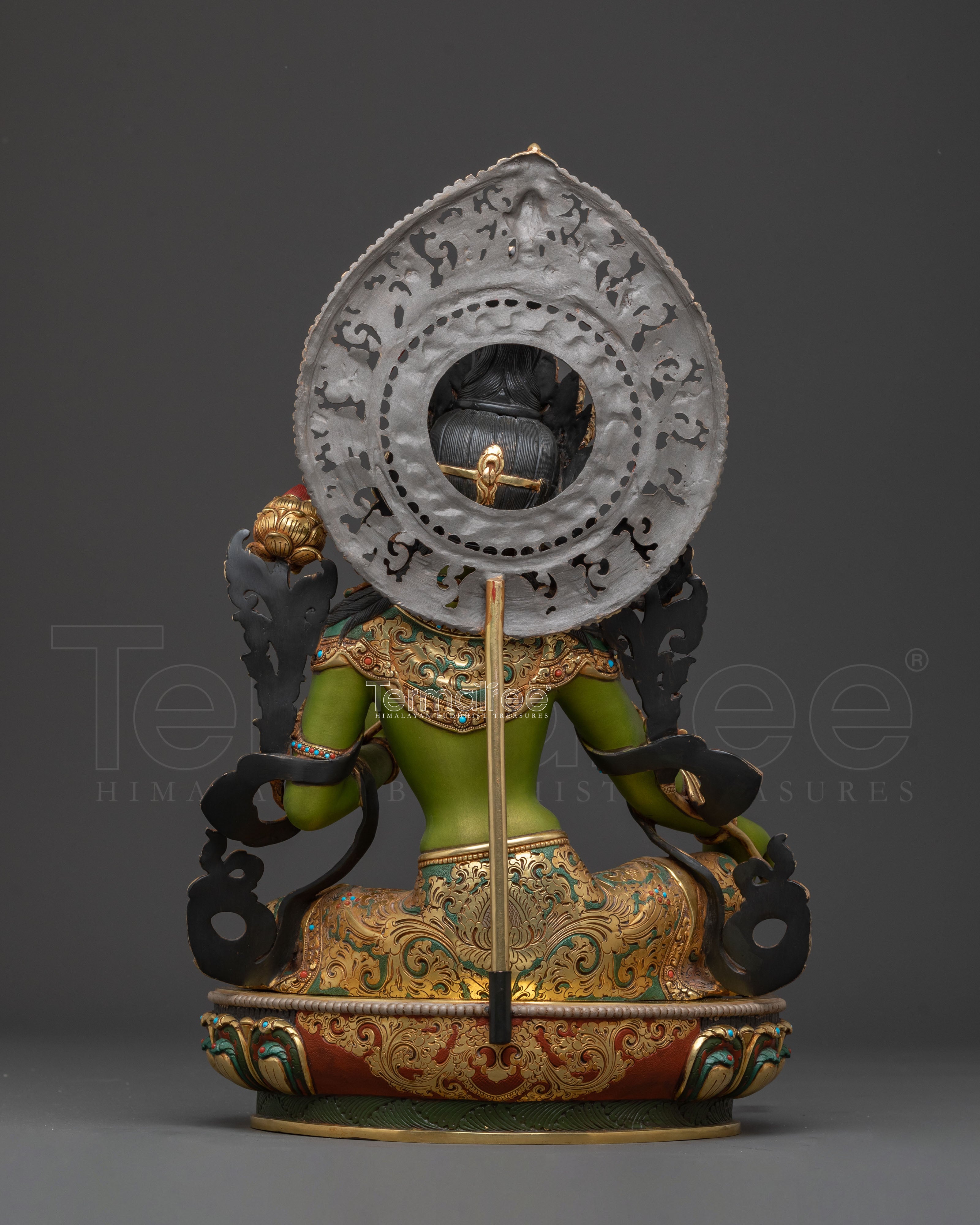 Buddhist Green Tara Compassion Statue | Meditation Altar Decor