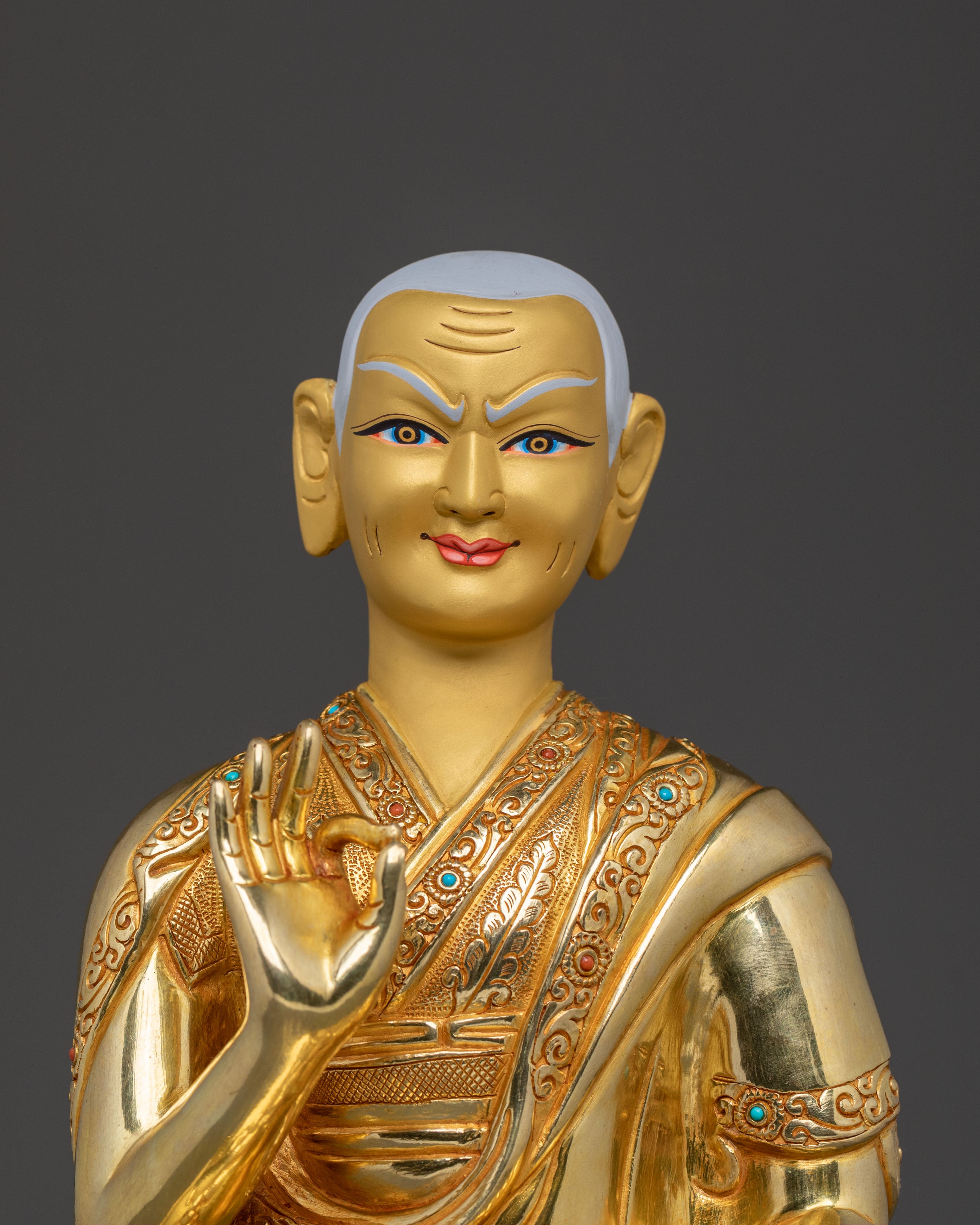 Tsongkhapa Traditional Statue with Disciples | Symbol of Wisdom