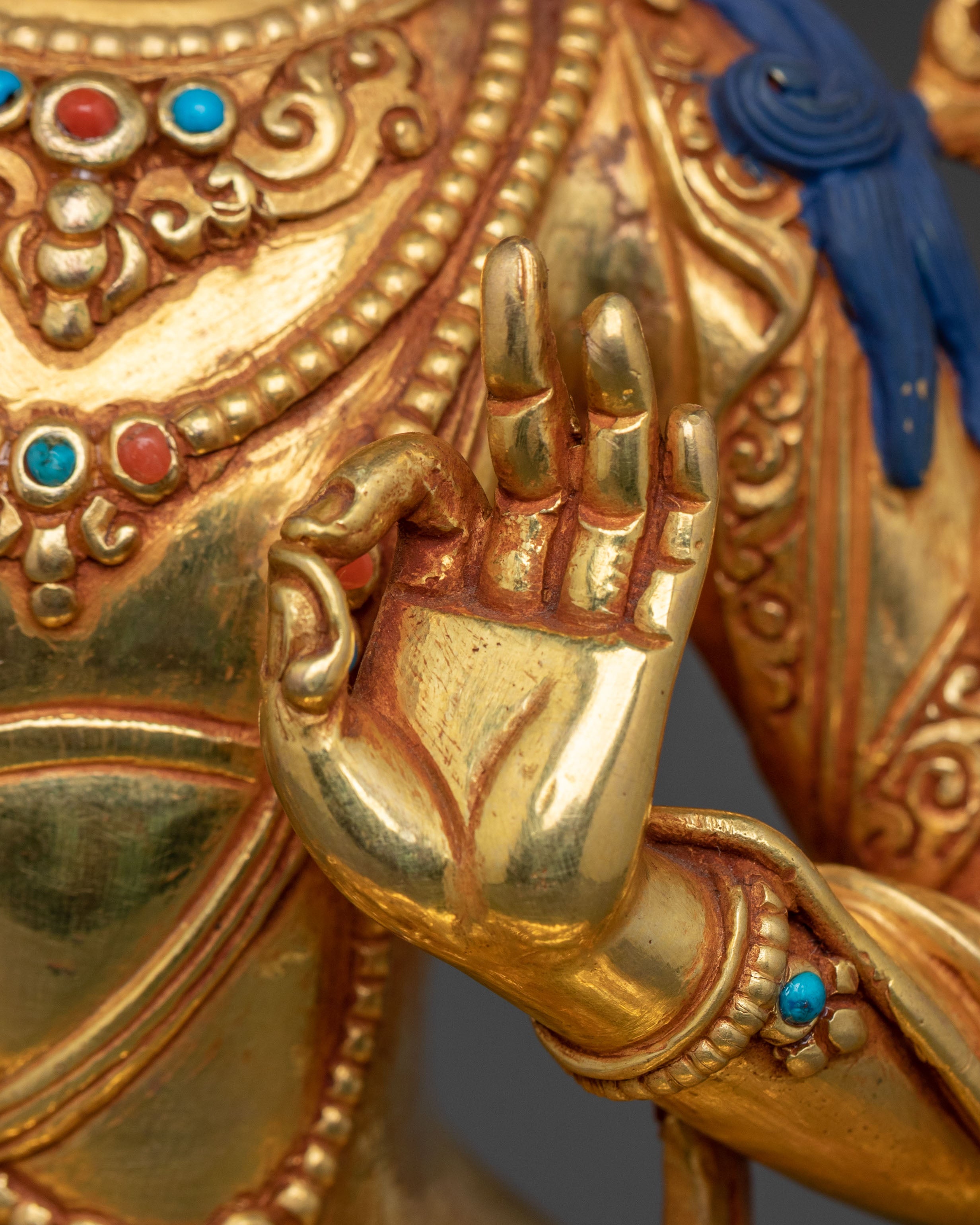 Manjushri Buddhist Figure | Handcrafted Wisdom Deity