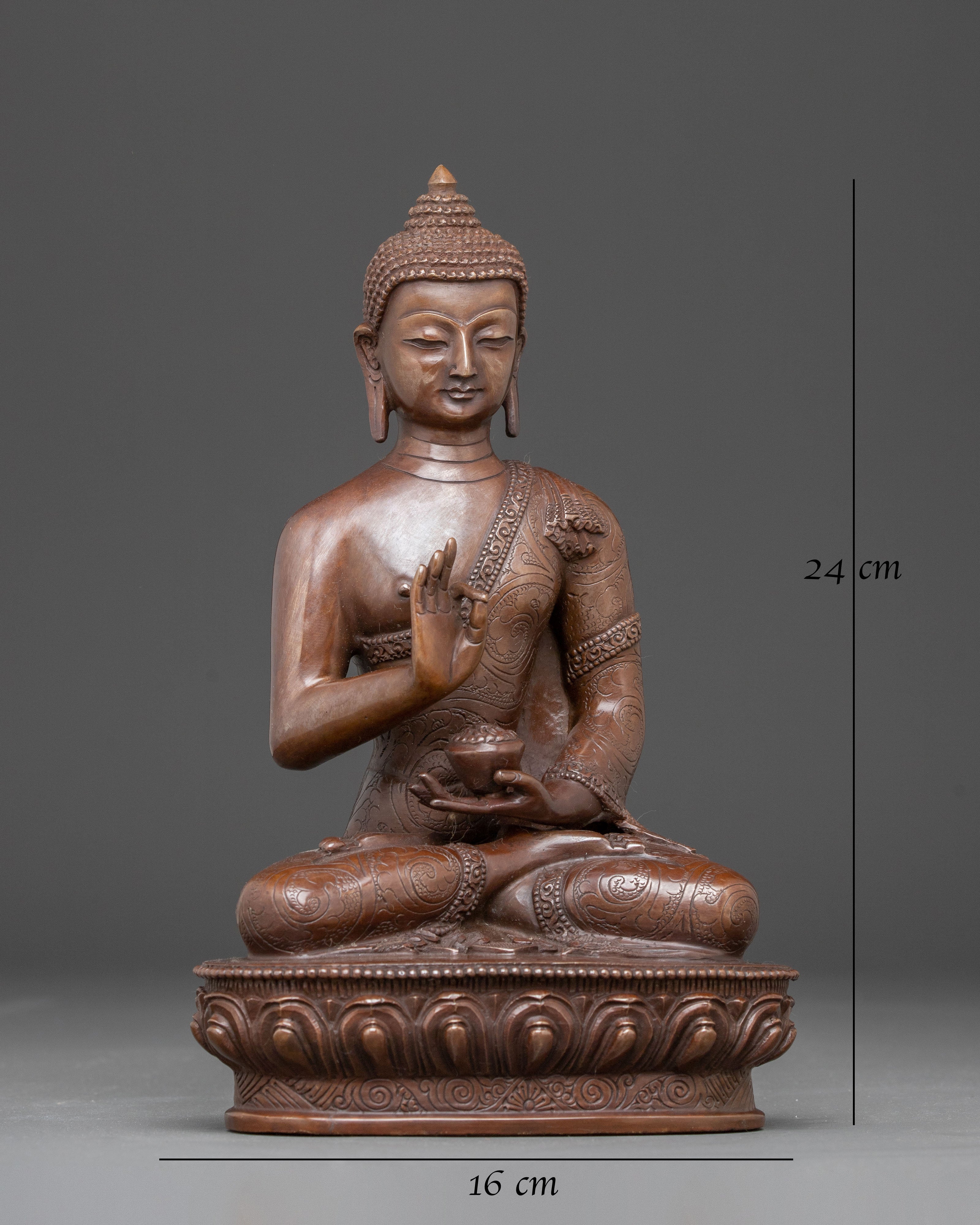 Amongasiddhi Oxidized Copper Body Statue
