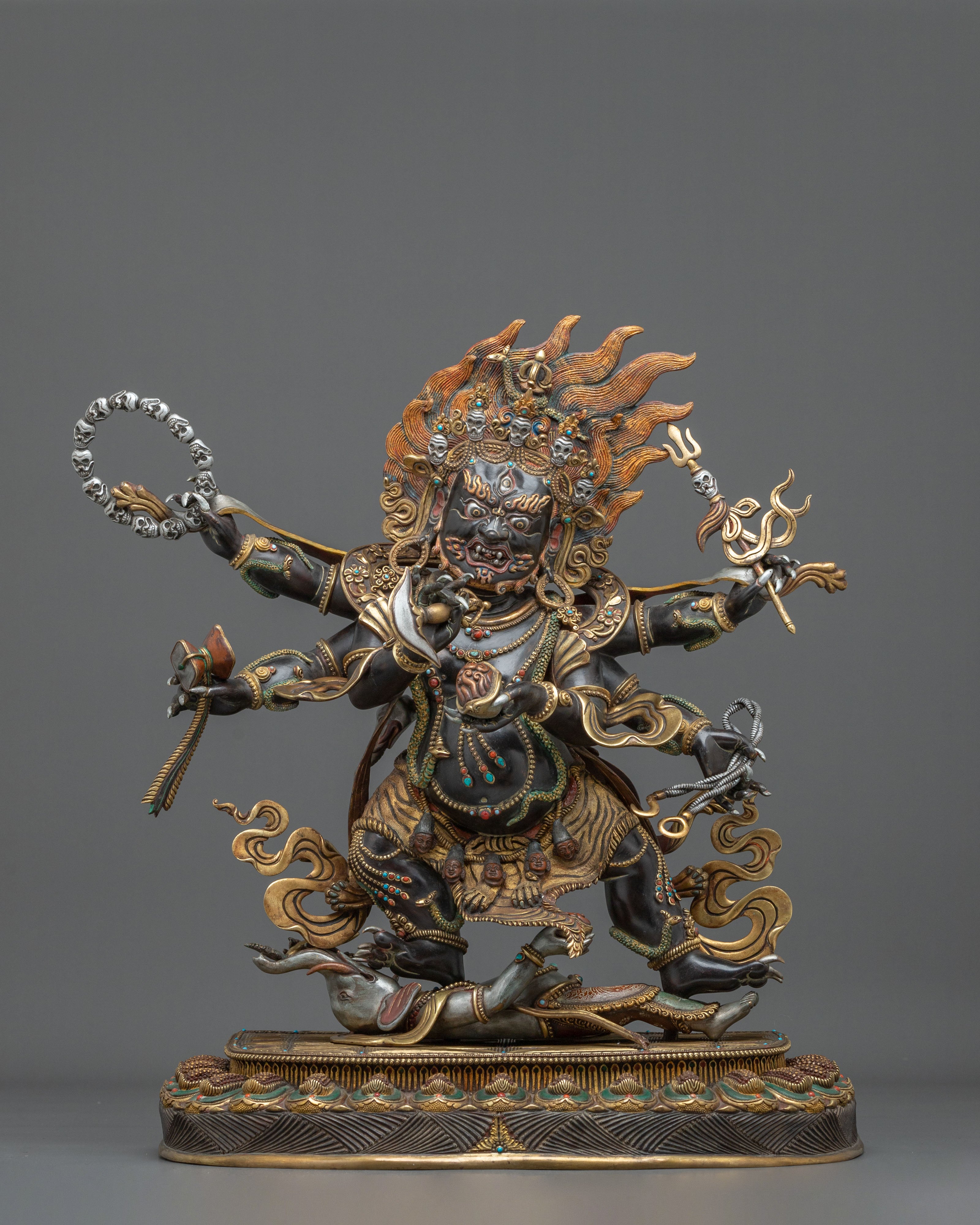 Six-Armed Mahakala Statue of Protection | Wrathful Deity