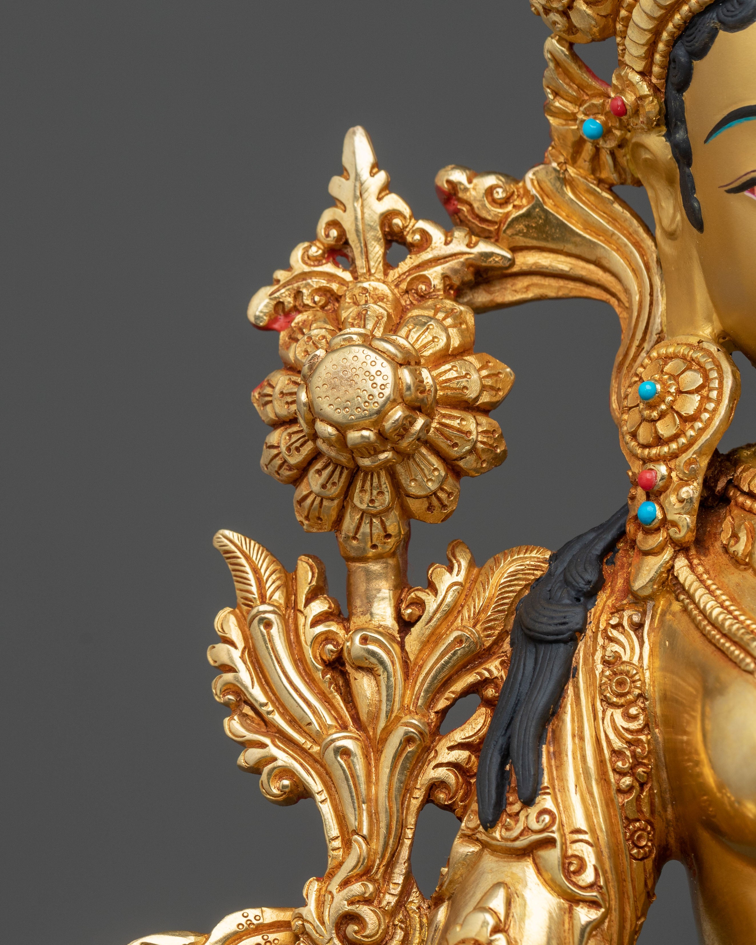 Handmade Green Tara Himalayan Sculpture | Tibetan Protector