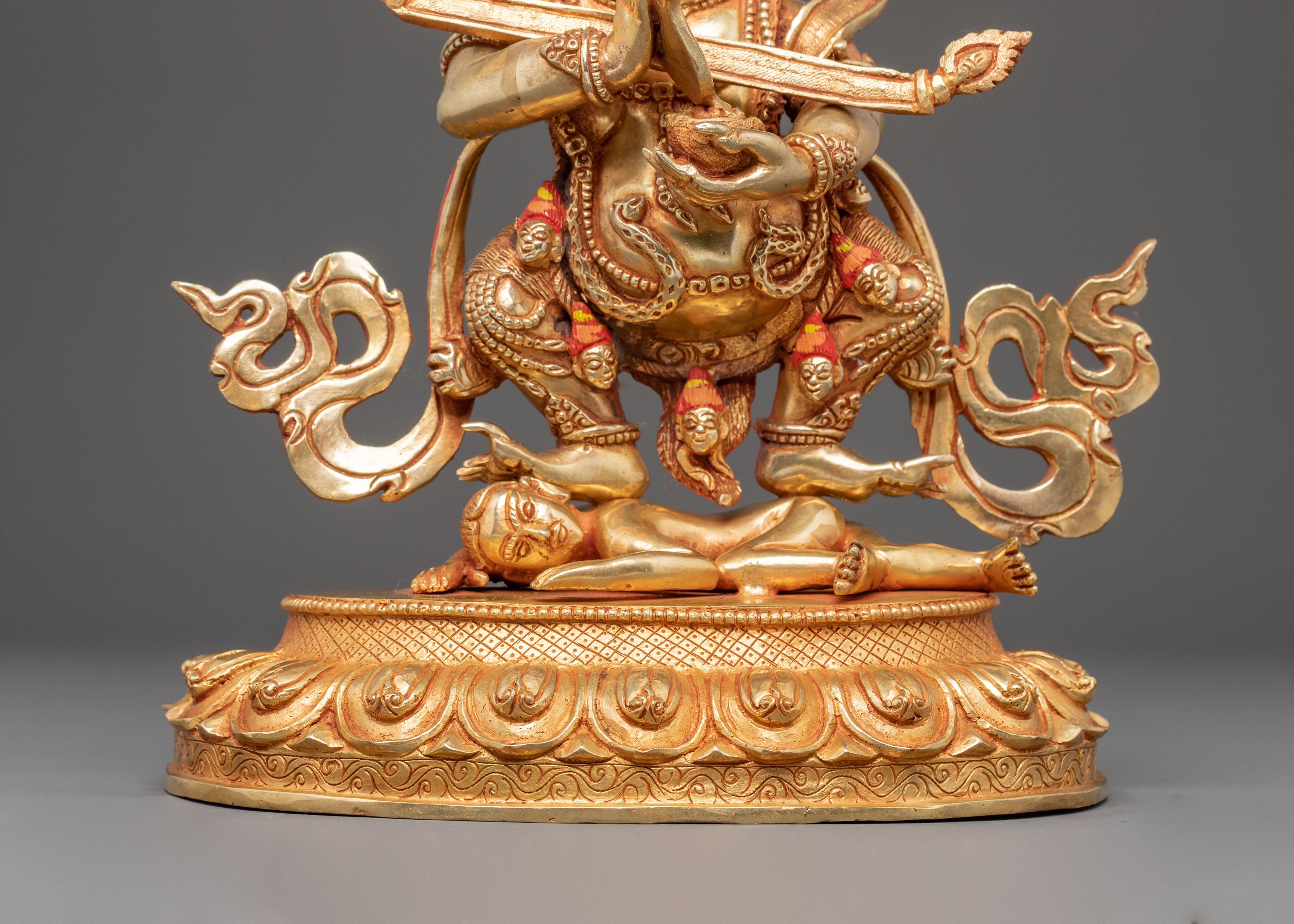 Handcrafted Wrathful Sakya Mahakala Statue | Traditional Tibetan Art