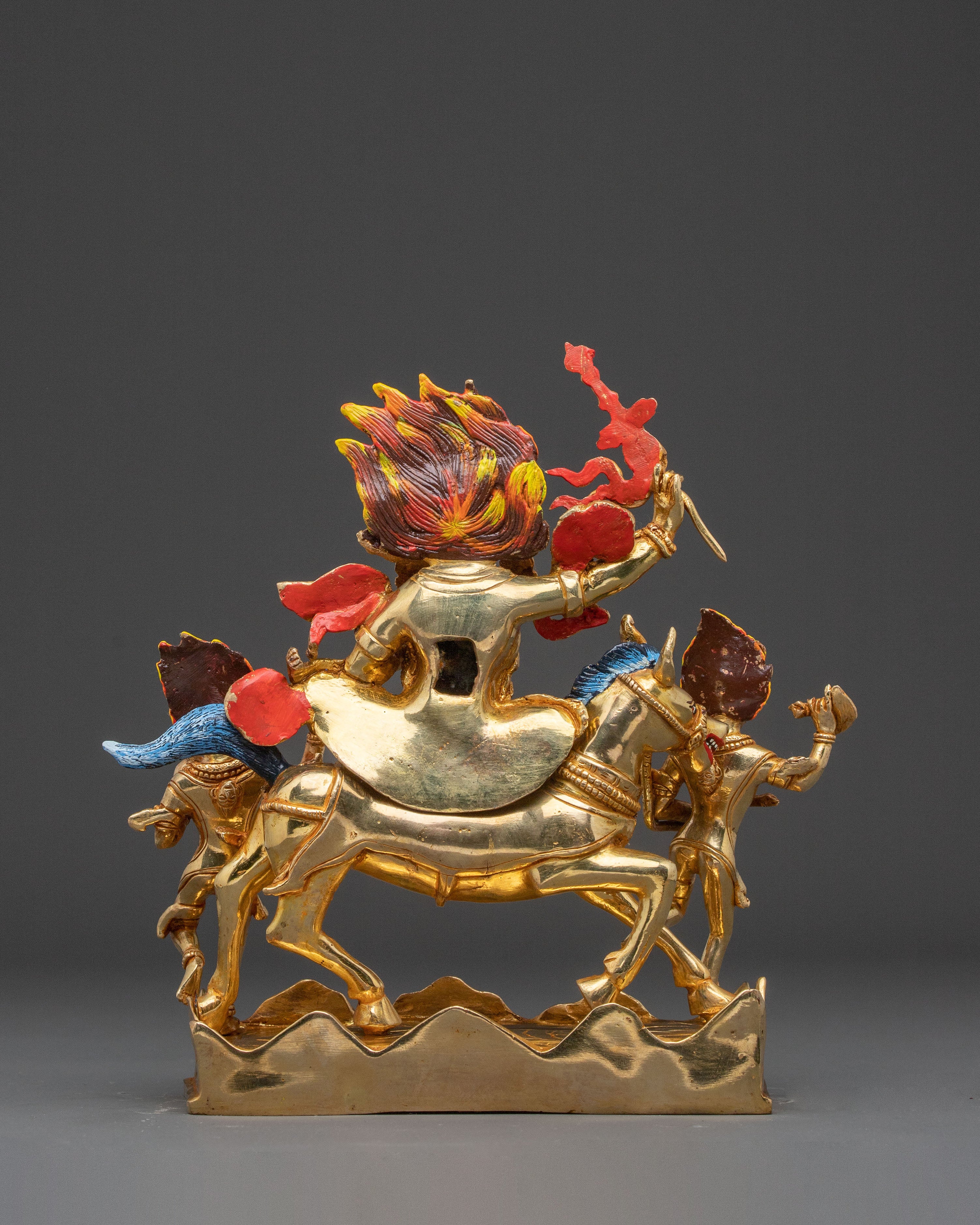 Wrathful Protectress Palden Lhamo Statue | 24K Gold Gilded