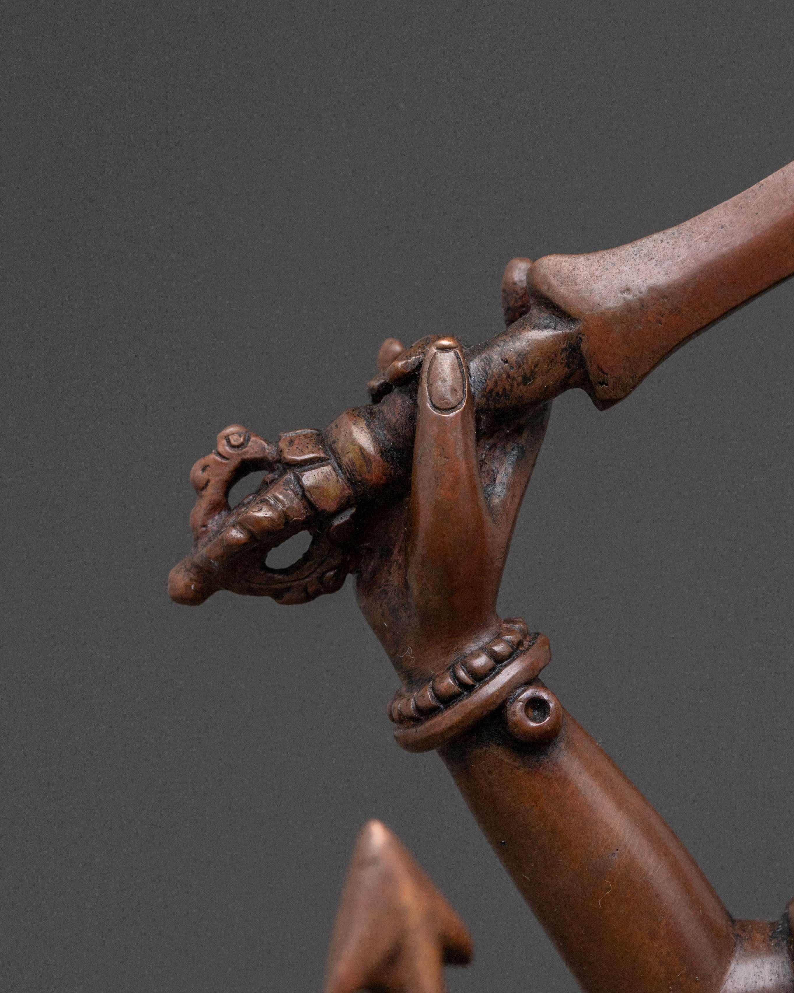 Maha Manjushri Statue – Oxidized Copper Art