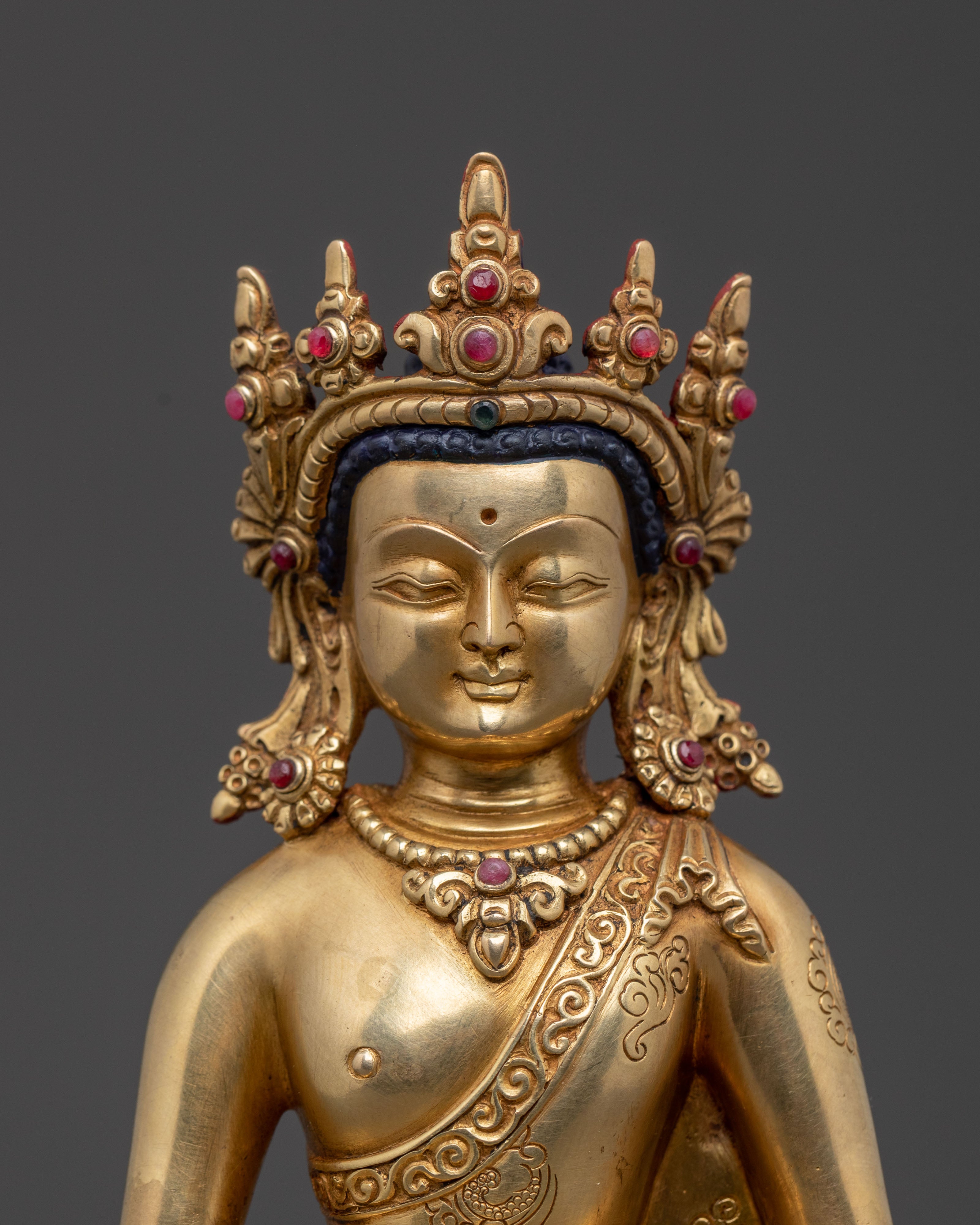 Amitabha Buddha Statue with Crown | Celestial Buddha