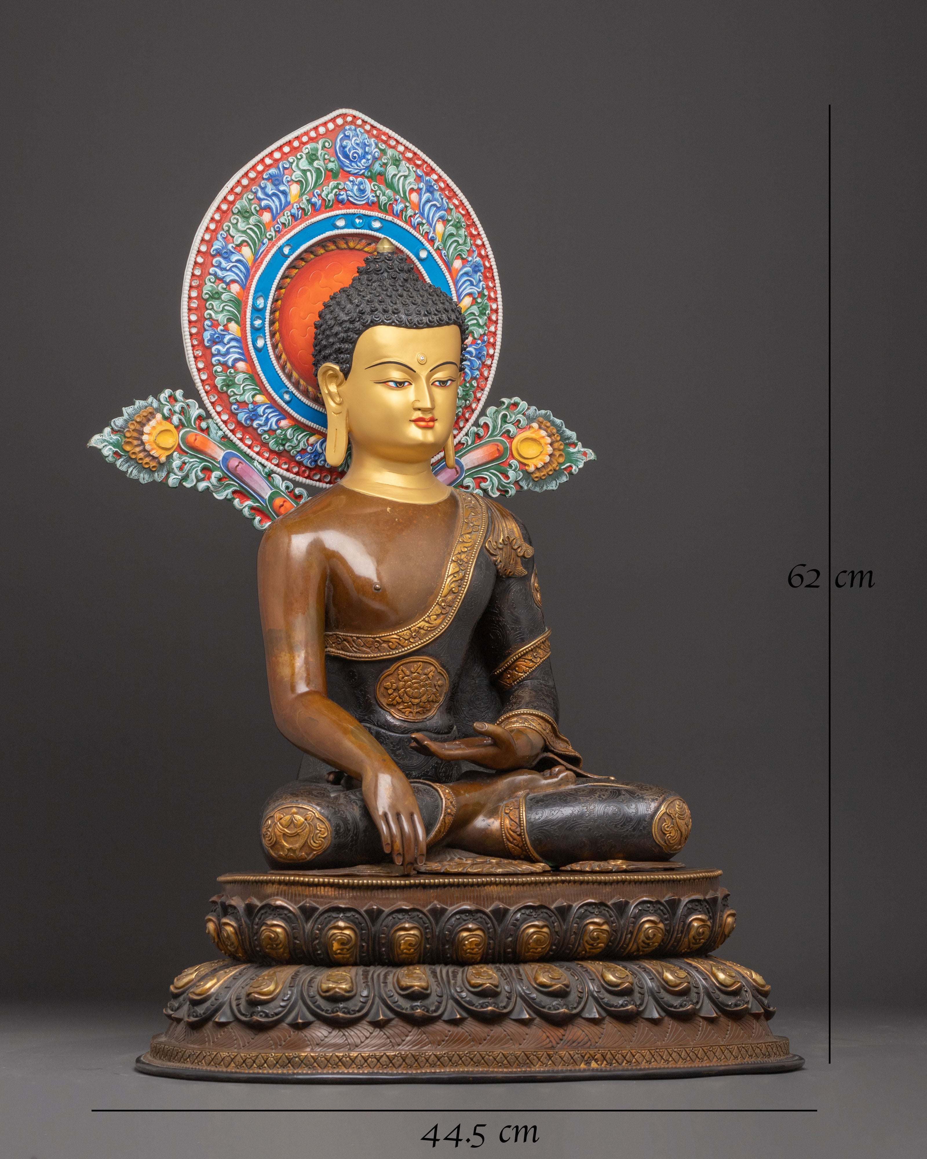 Handcrafted Copper Statue of Shakyamuni Buddha | Historical Buddha