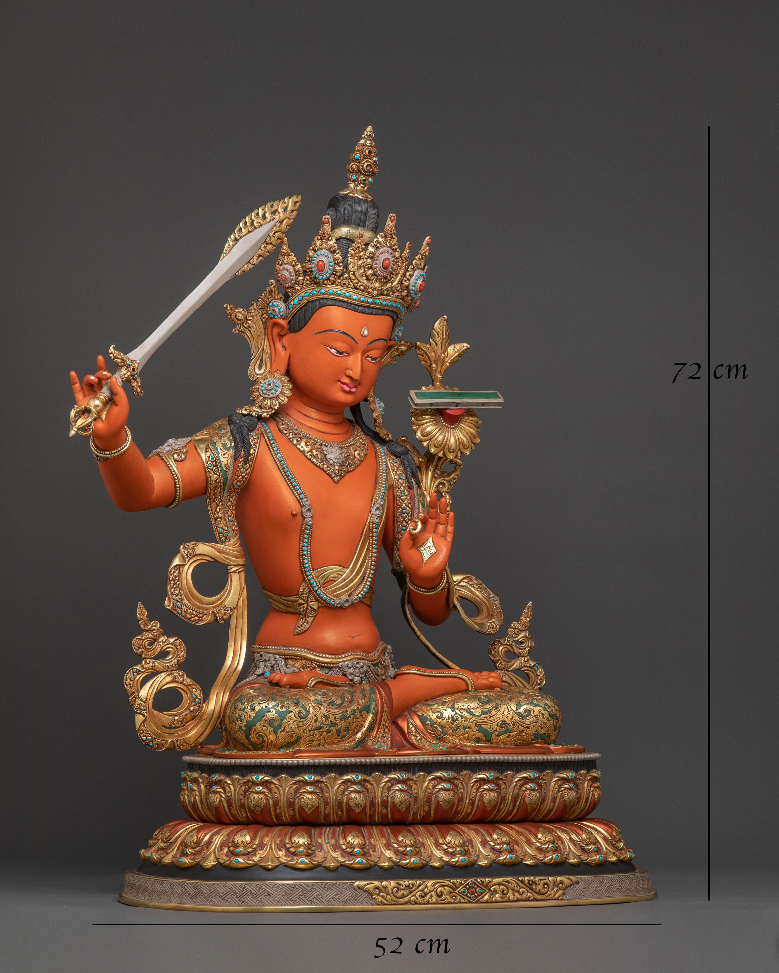 Manjushri Awakening Statue | Bodhisattva of Wisdom and Knowledge