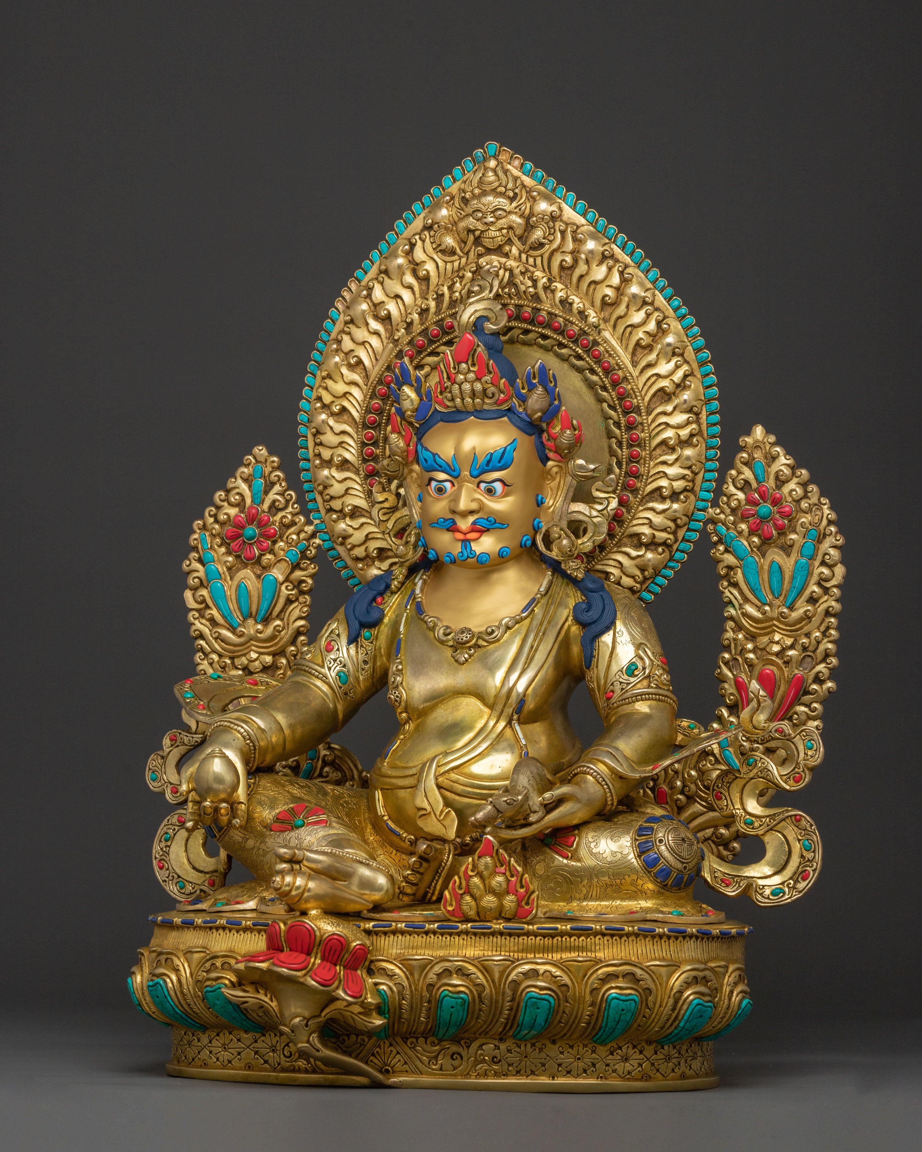Wealth Guardian: Dzambhala Golden Statue