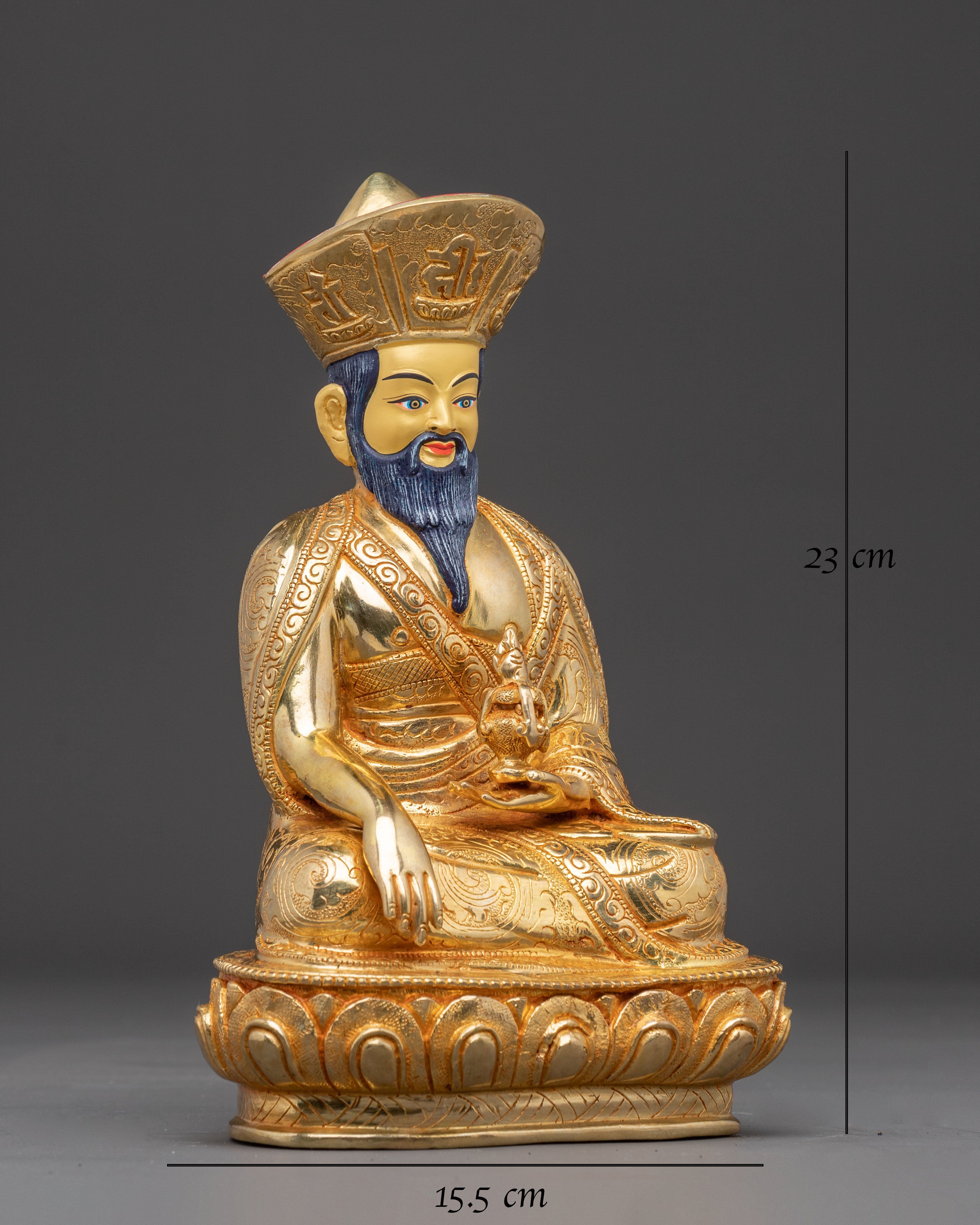 Handcrafted Guru Shapdum Sculpture | Meditation Altar Decor