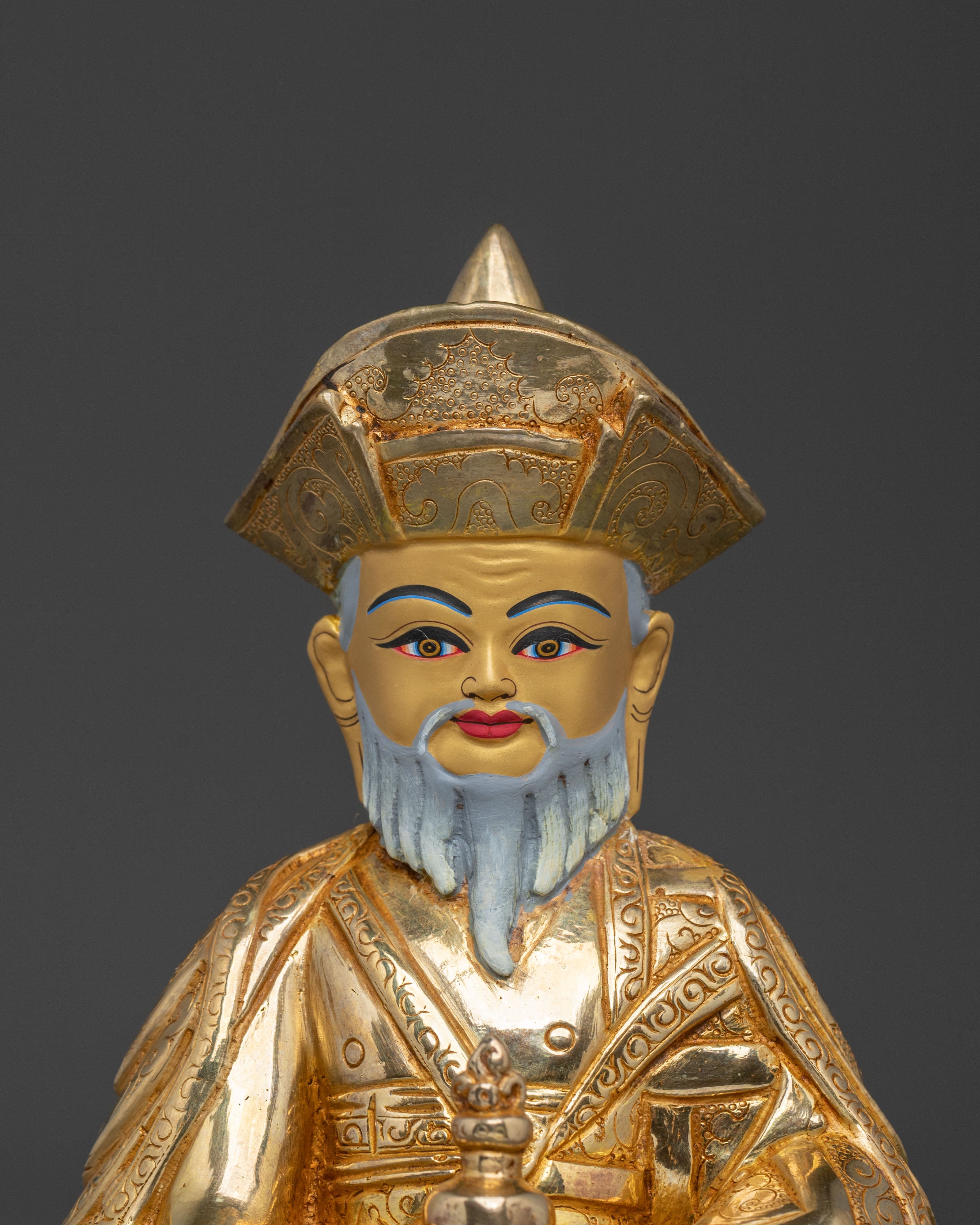 Guru Shapdum: Handcrafted 24K Gold Gilded Statue
