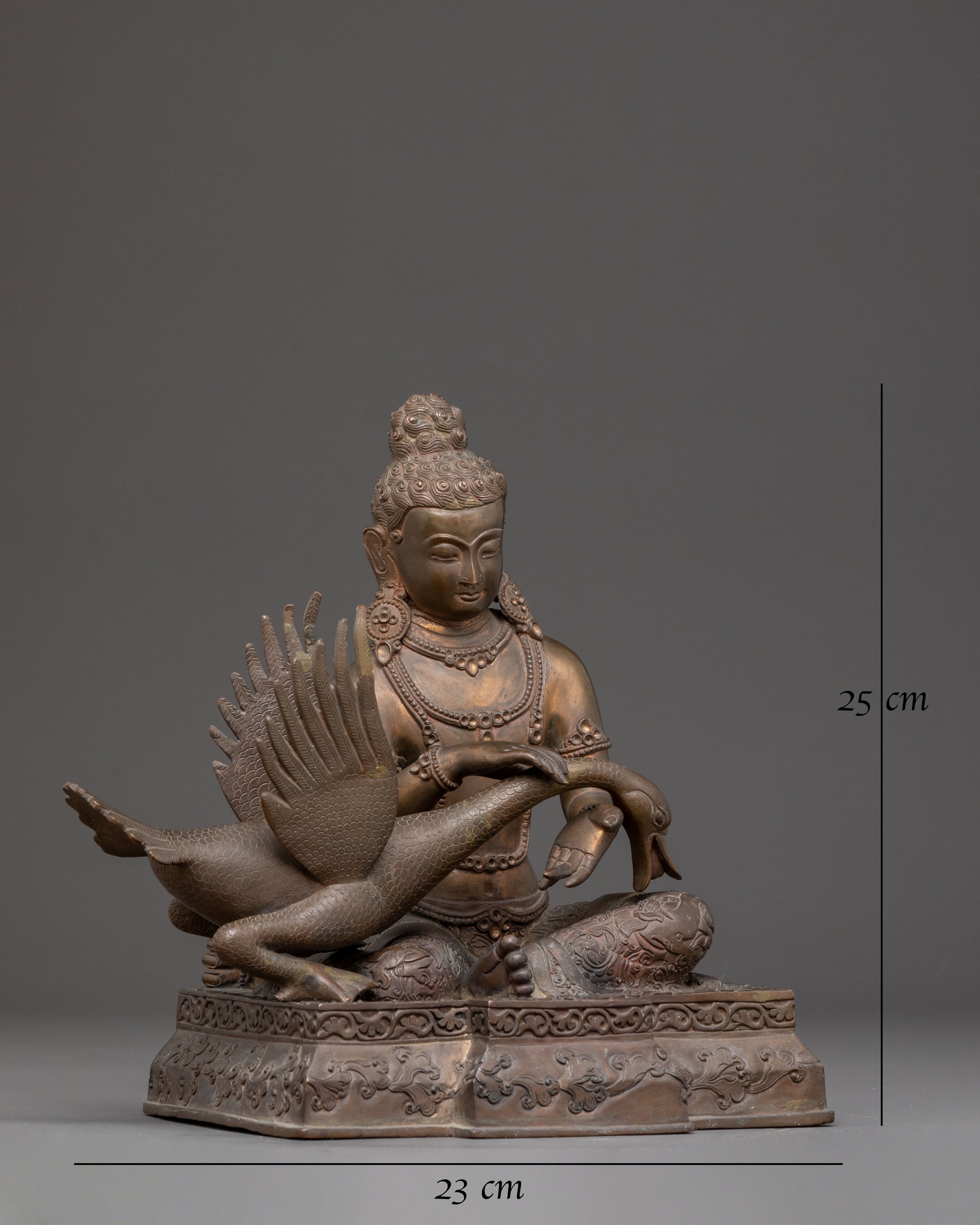 Handcrafted Siddhartha Gautama Oxidized Statue – Antique Copper Finish