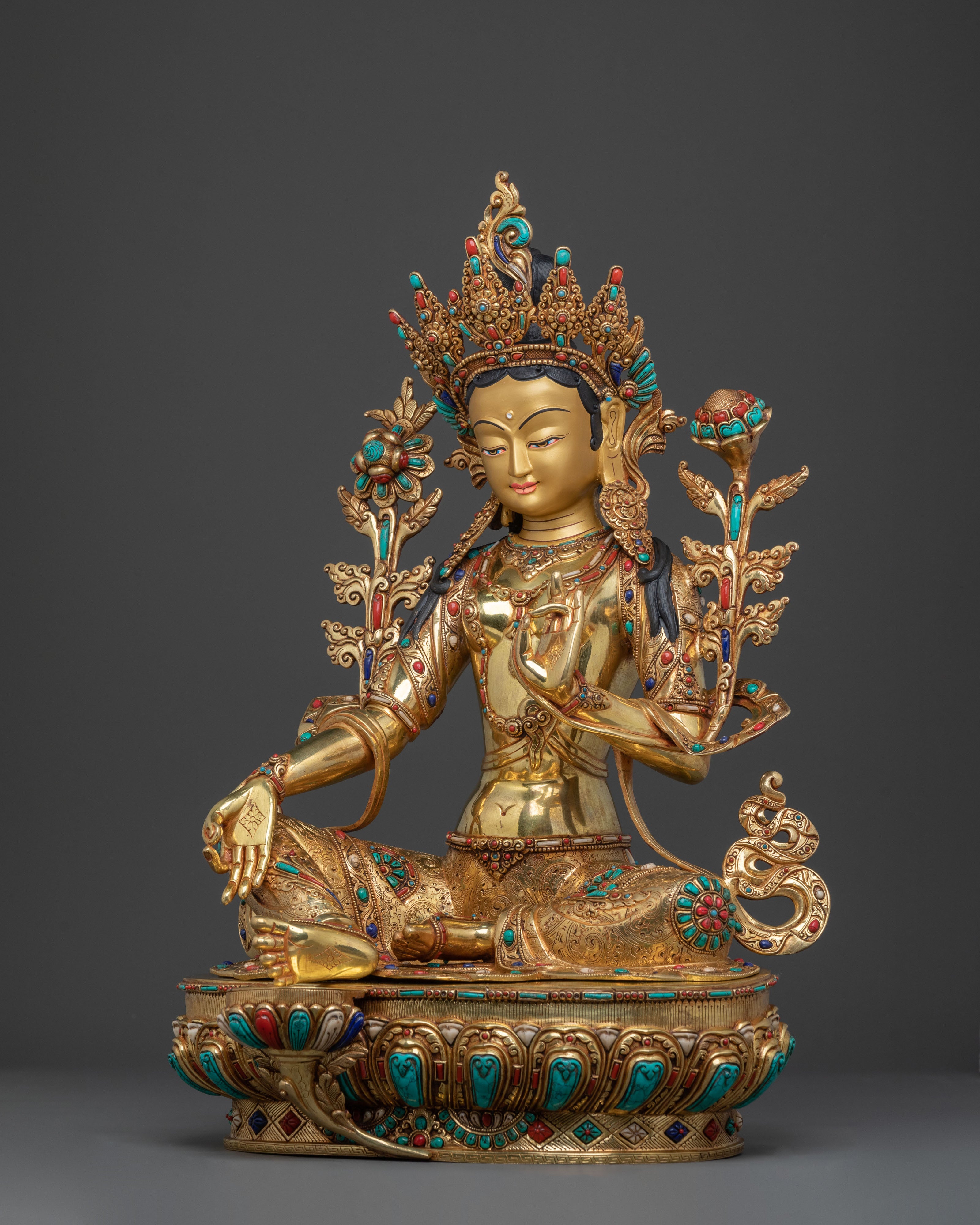 Green Tara Sculpture | Goddess of Protection