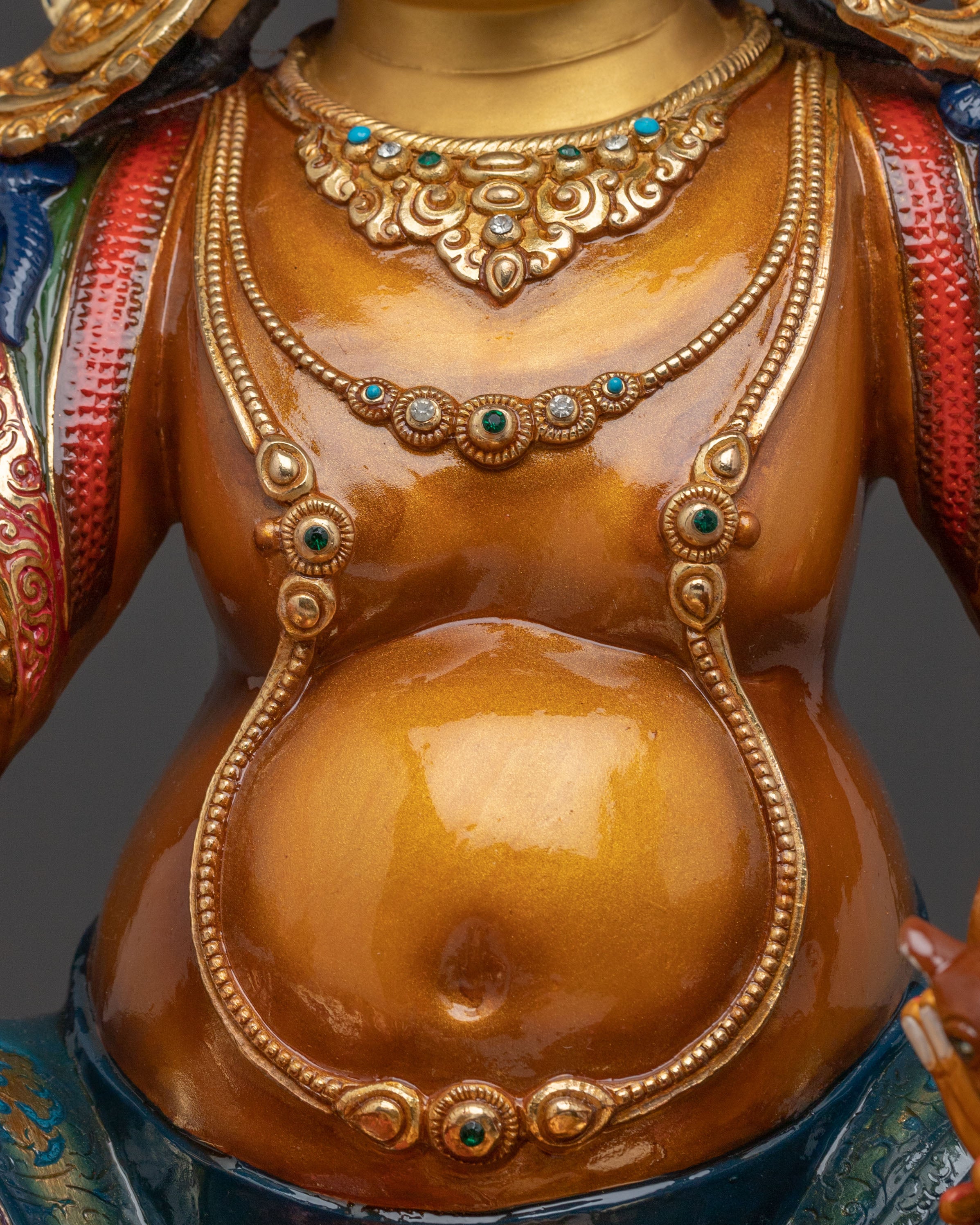 Dzambhala Golden Statue | Buddhist Deity of Wealth
