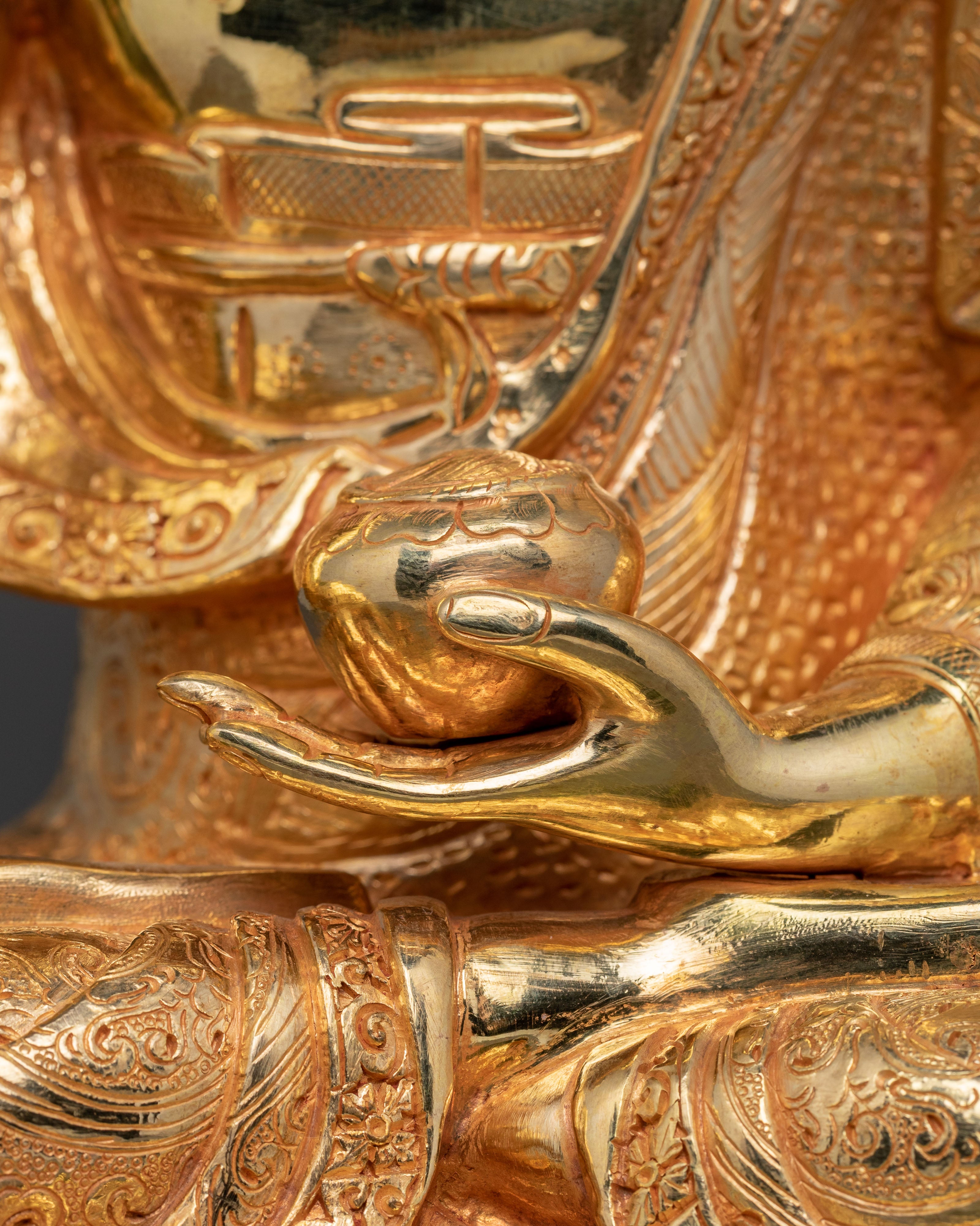 Shakyamuni Buddha Statue | 24K Gold Gilded Serenity
