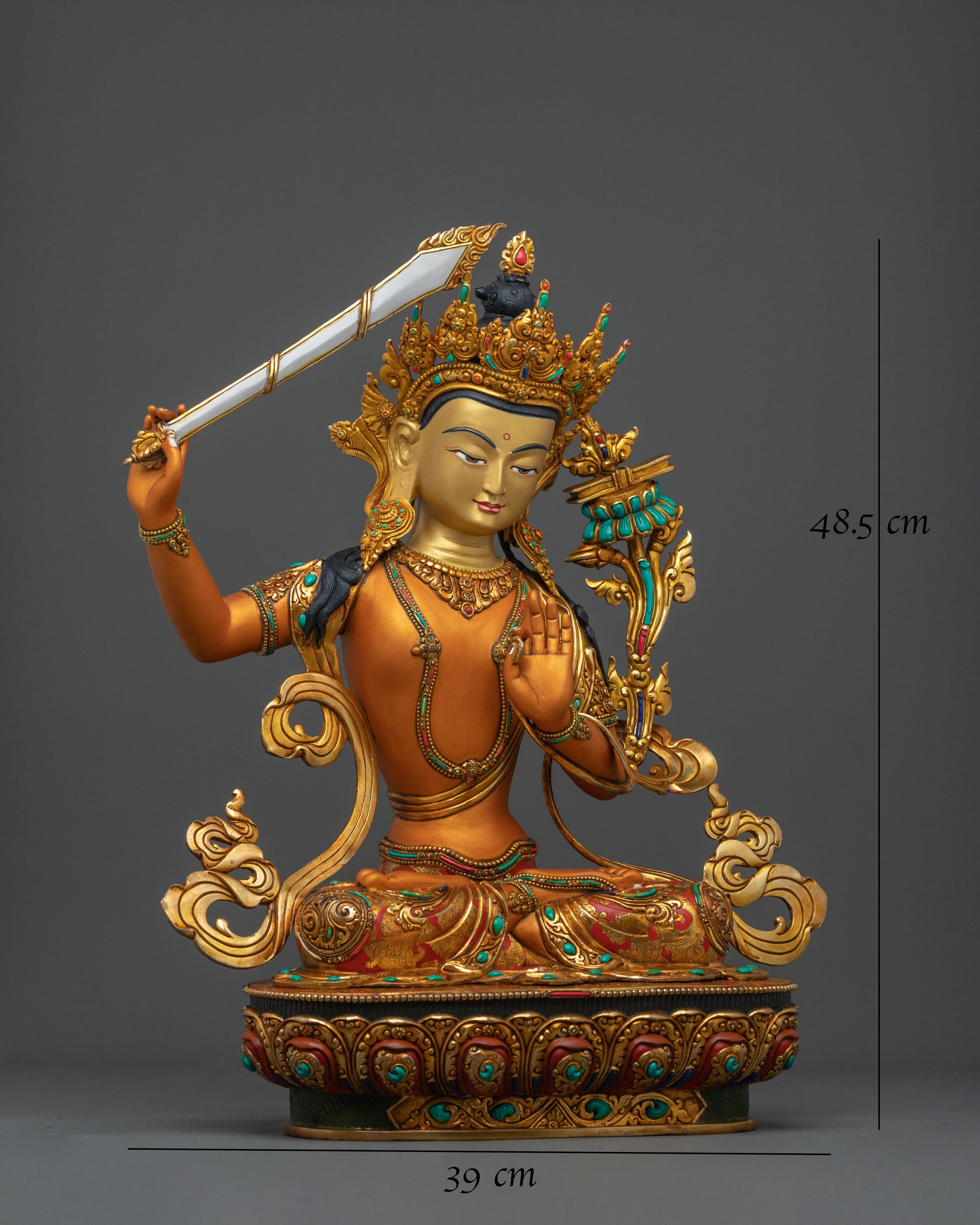 Manjughosa Sacred Statue | Tibetan Wisdom Deity