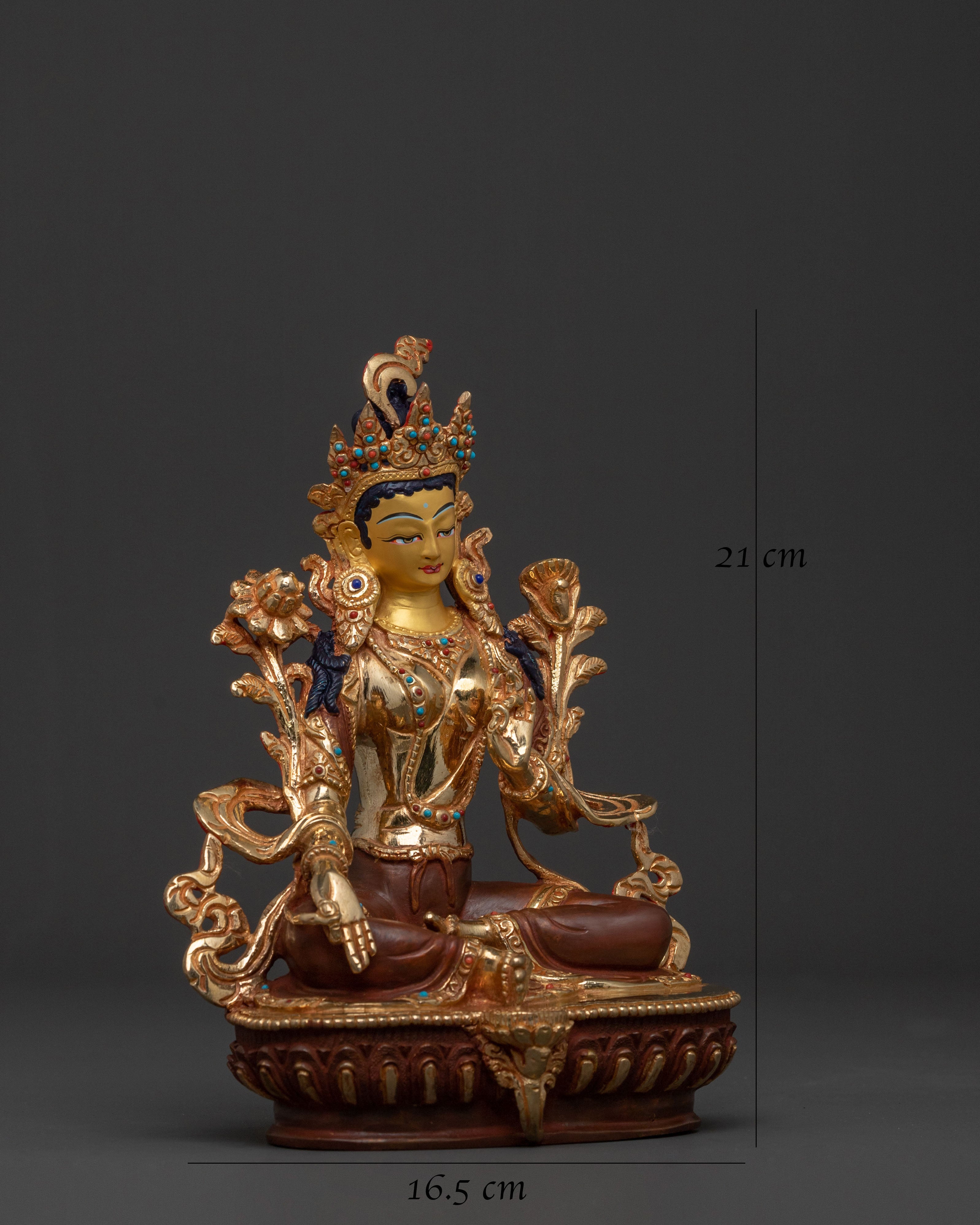 Green Tara Golden Figure | Healing Power