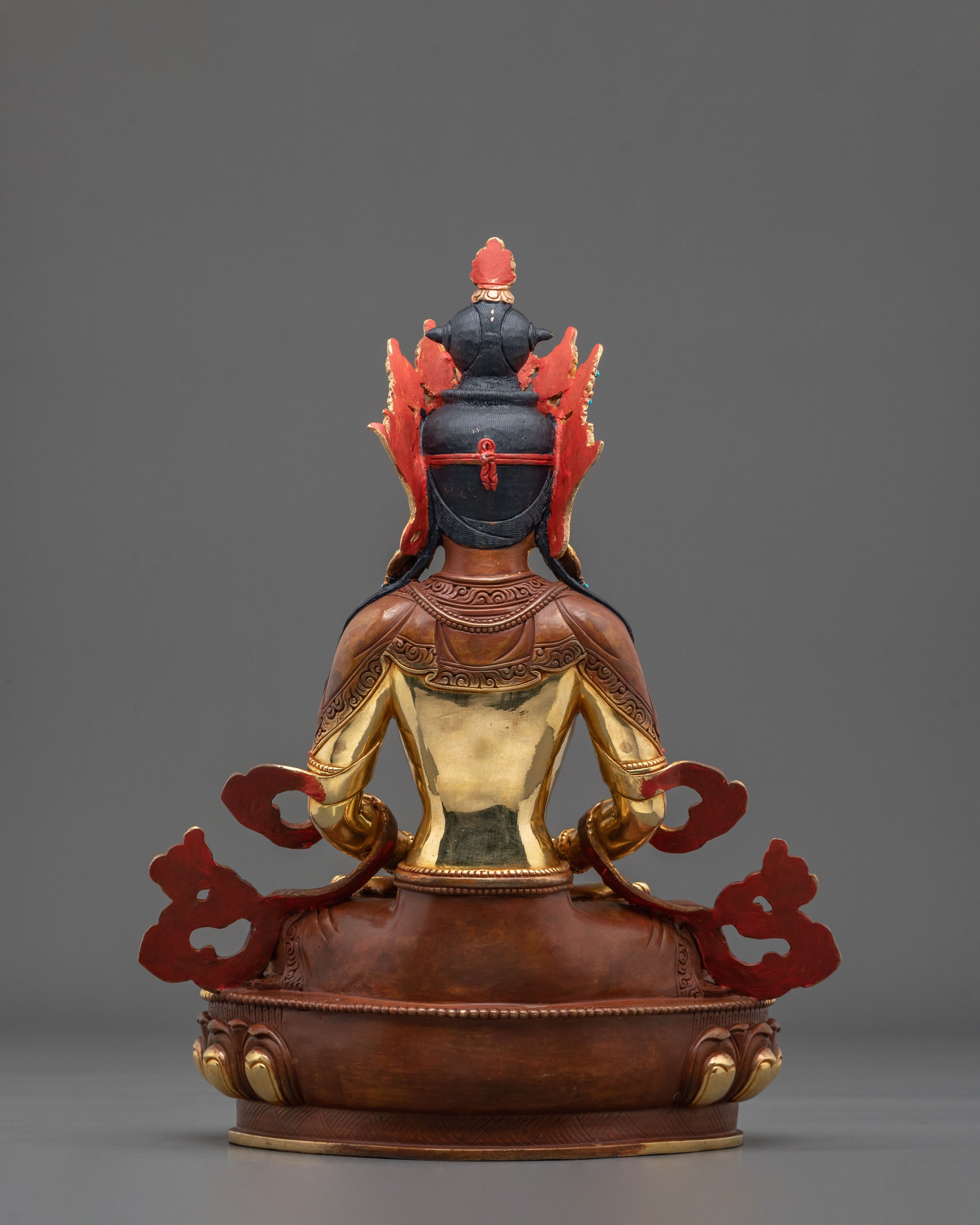 Traditional Amitayus Sculpture | Tibetan Buddhist Altar Art