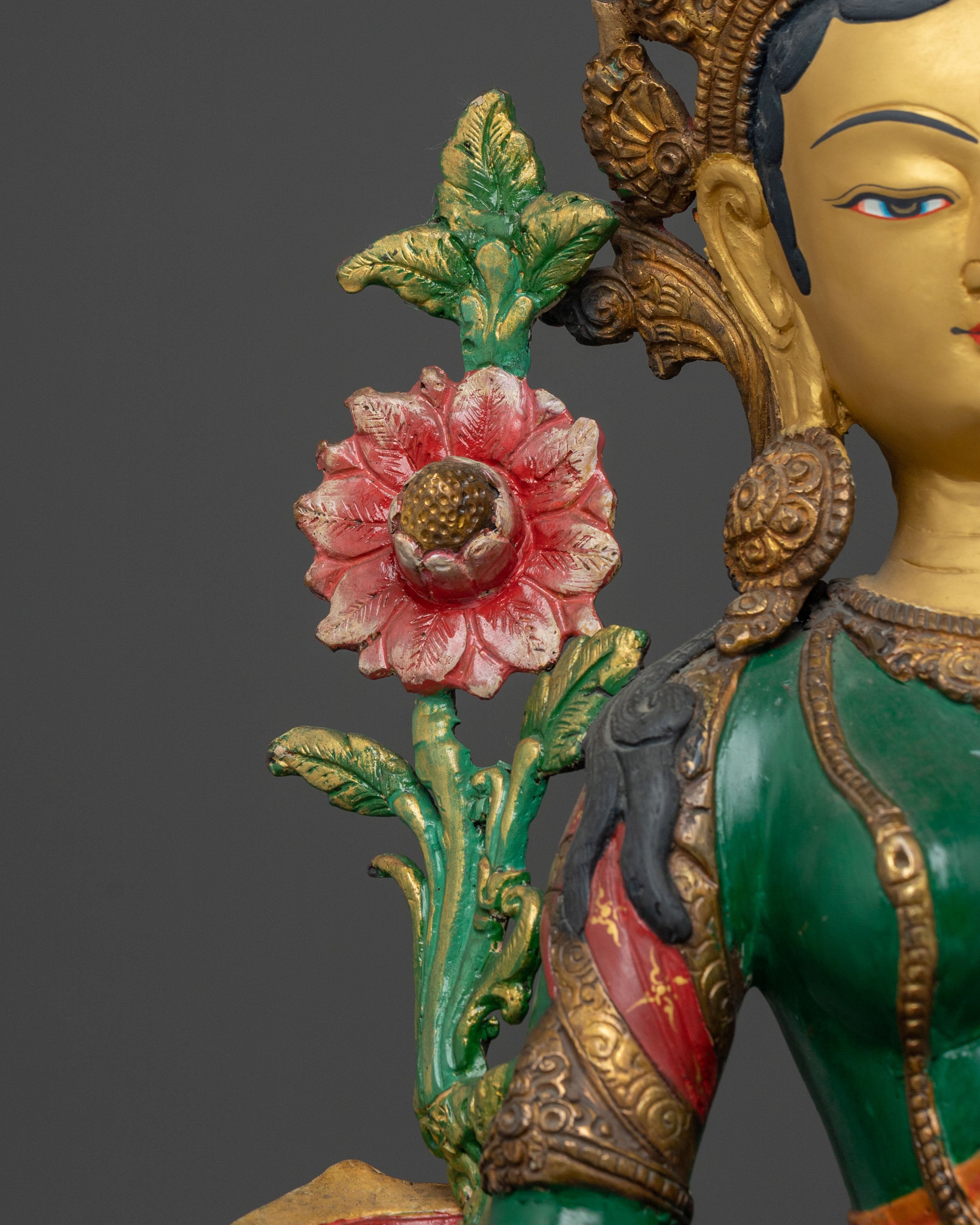 Green Tara Peaceful Figurine | Goddess of Compassion