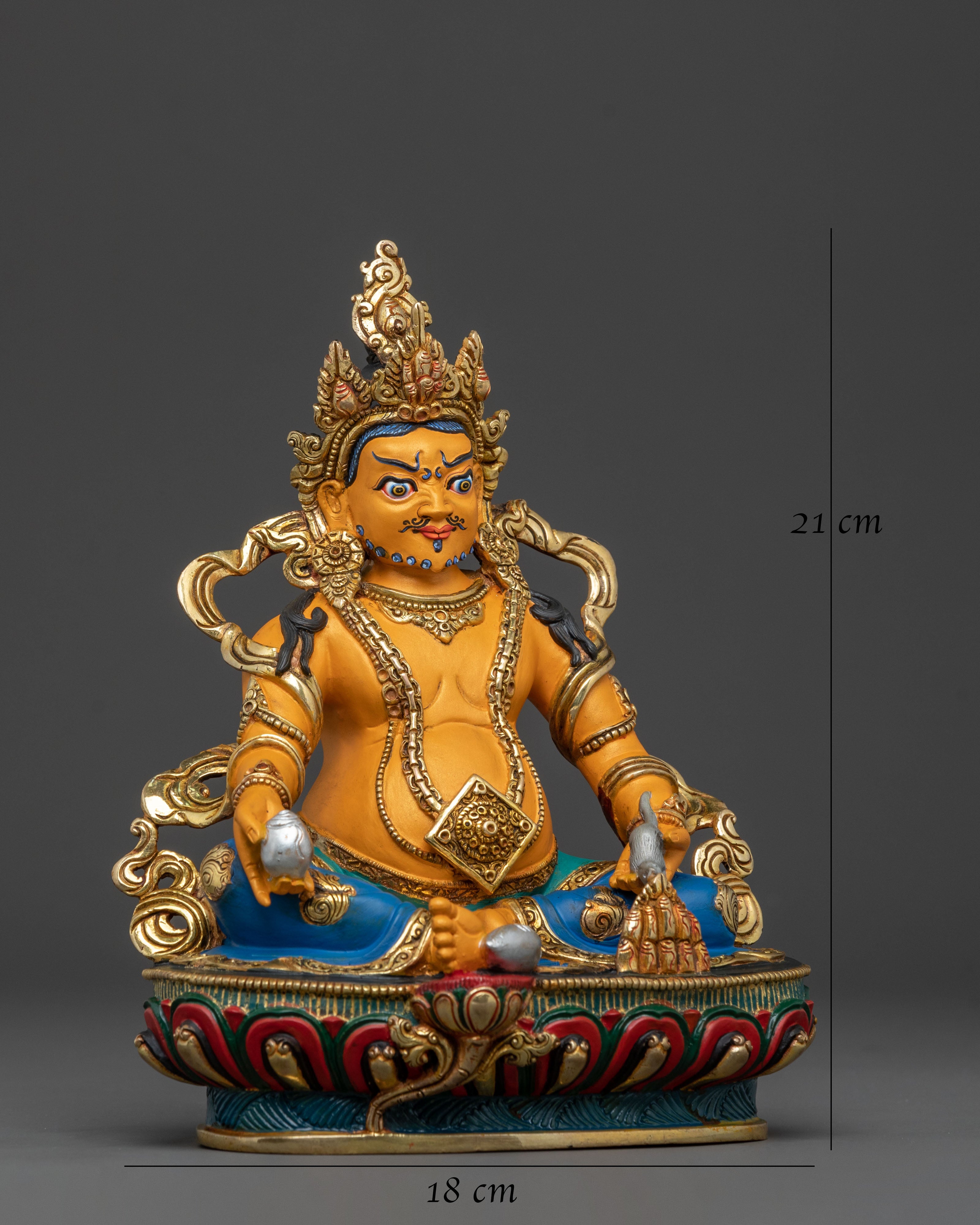 Golden Dzambhala Traditional Statue | Wealth God