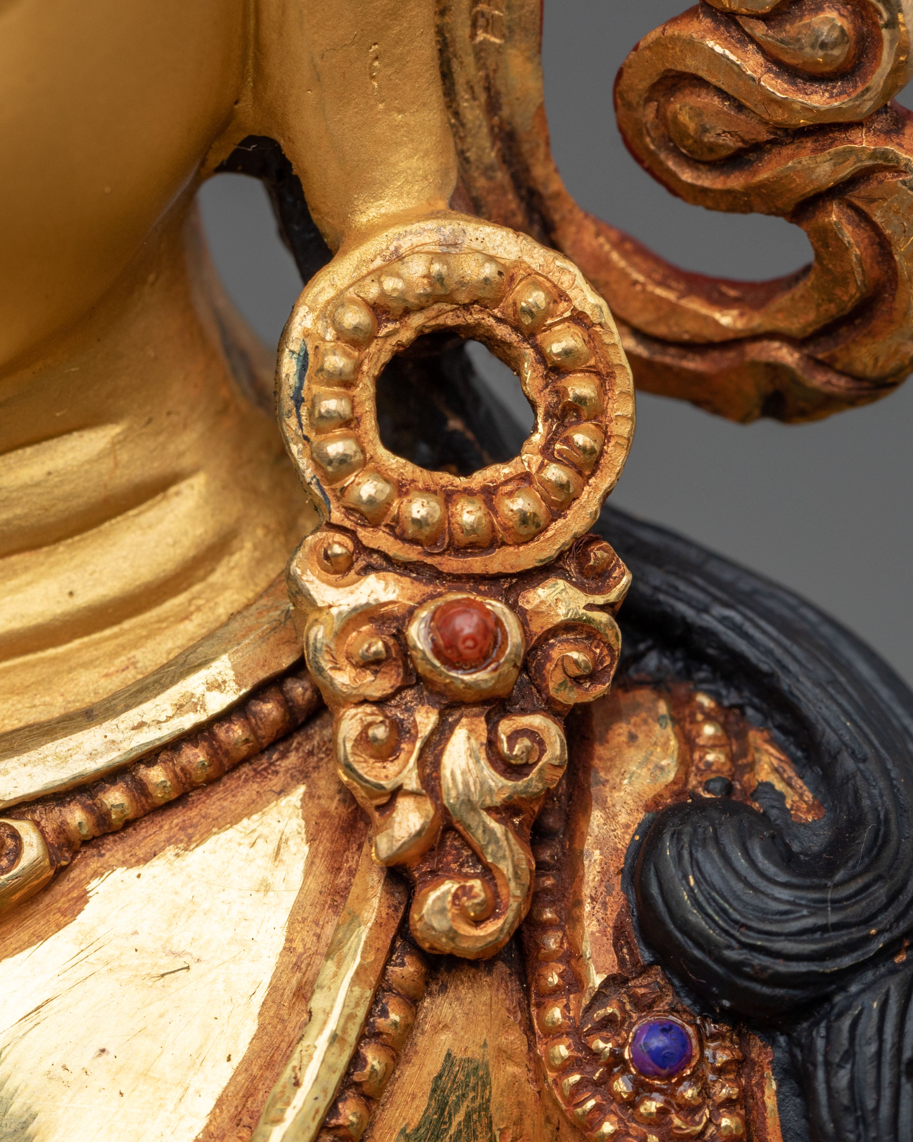 Green Tara 24K Gold Gilded Sculpture | Exquisite Copper Figurine