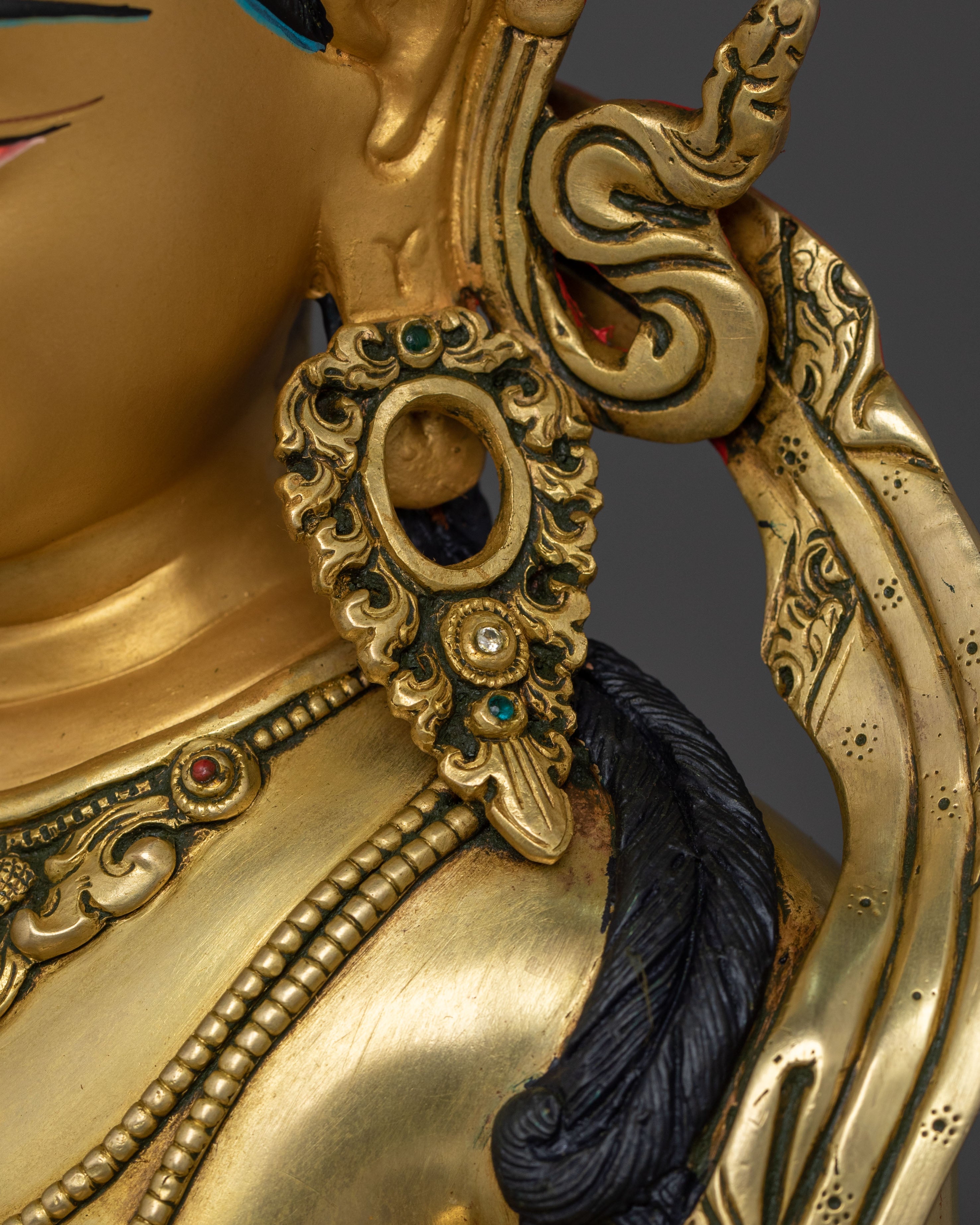 Handmade Kshitigarbha Sculpture | Himalayan Altar Decor