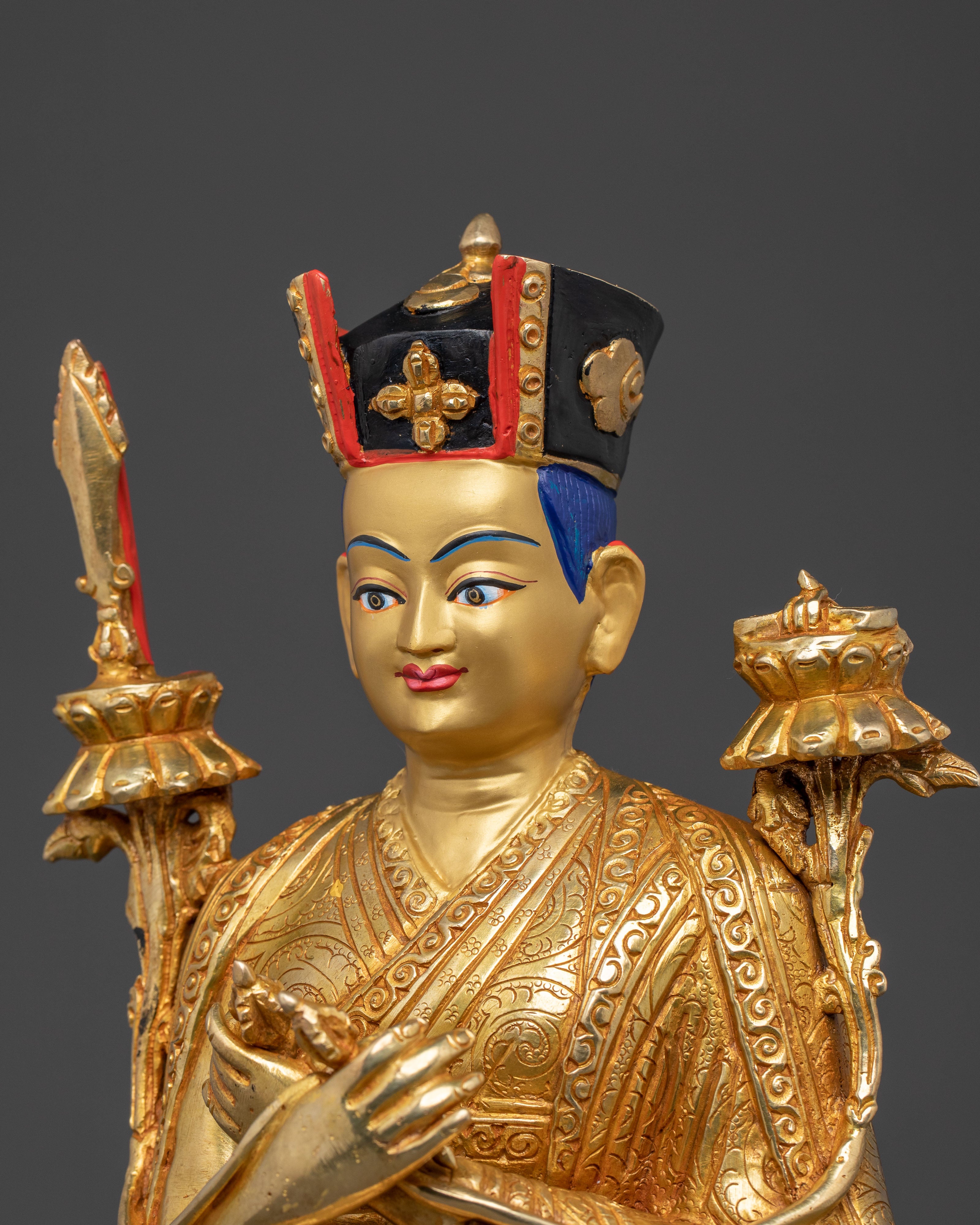 16th Karmapa Spiritual Statue – 24K Gold Gilded Copper