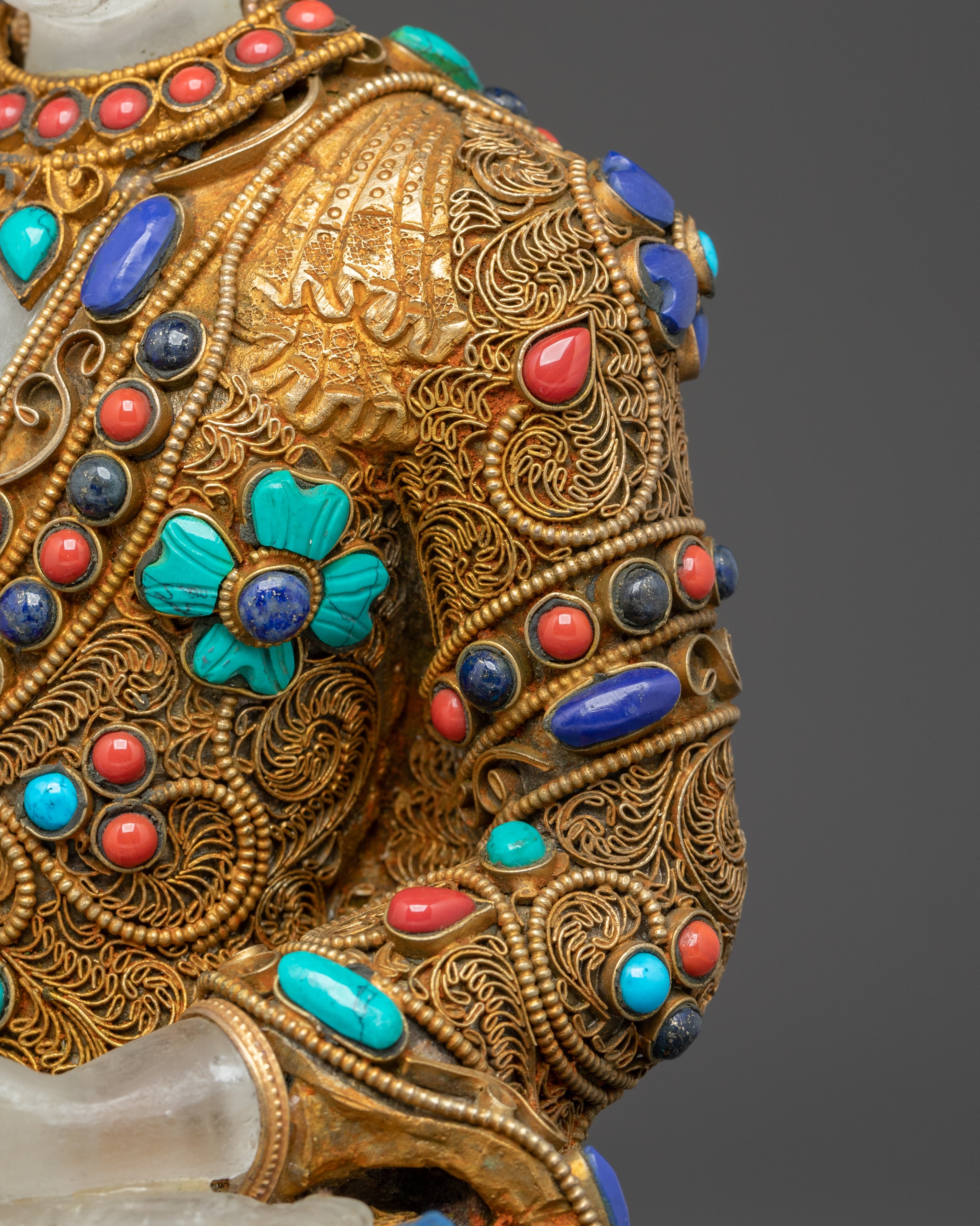Shakyamuni Buddha: Handcrafted Crystal Sculpture