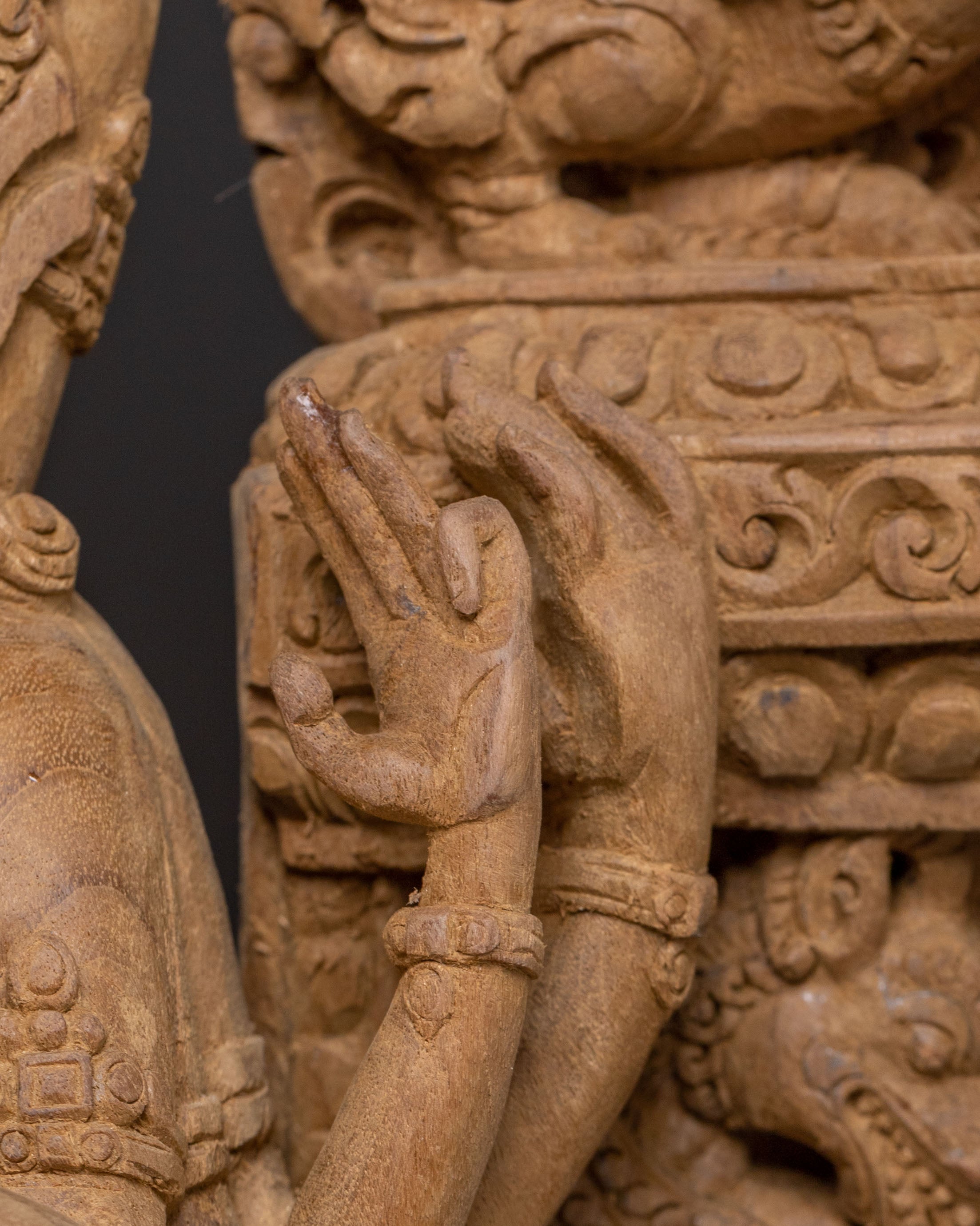 Namasangiti Wisdom Wooden Sculpture | Promoting  Enlightenment