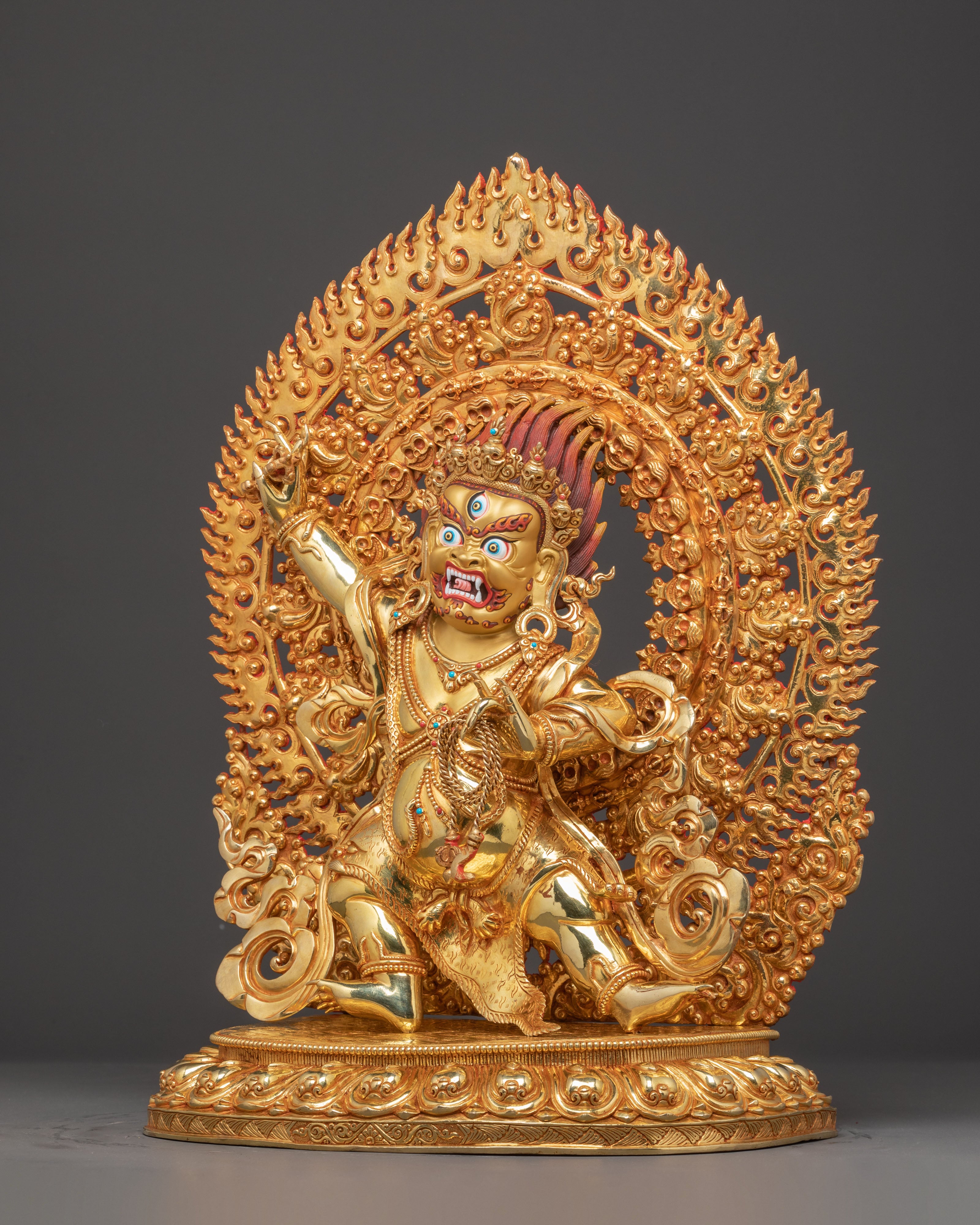 Golden Statue of Bodhisattva Vajrapani | Protector Deity