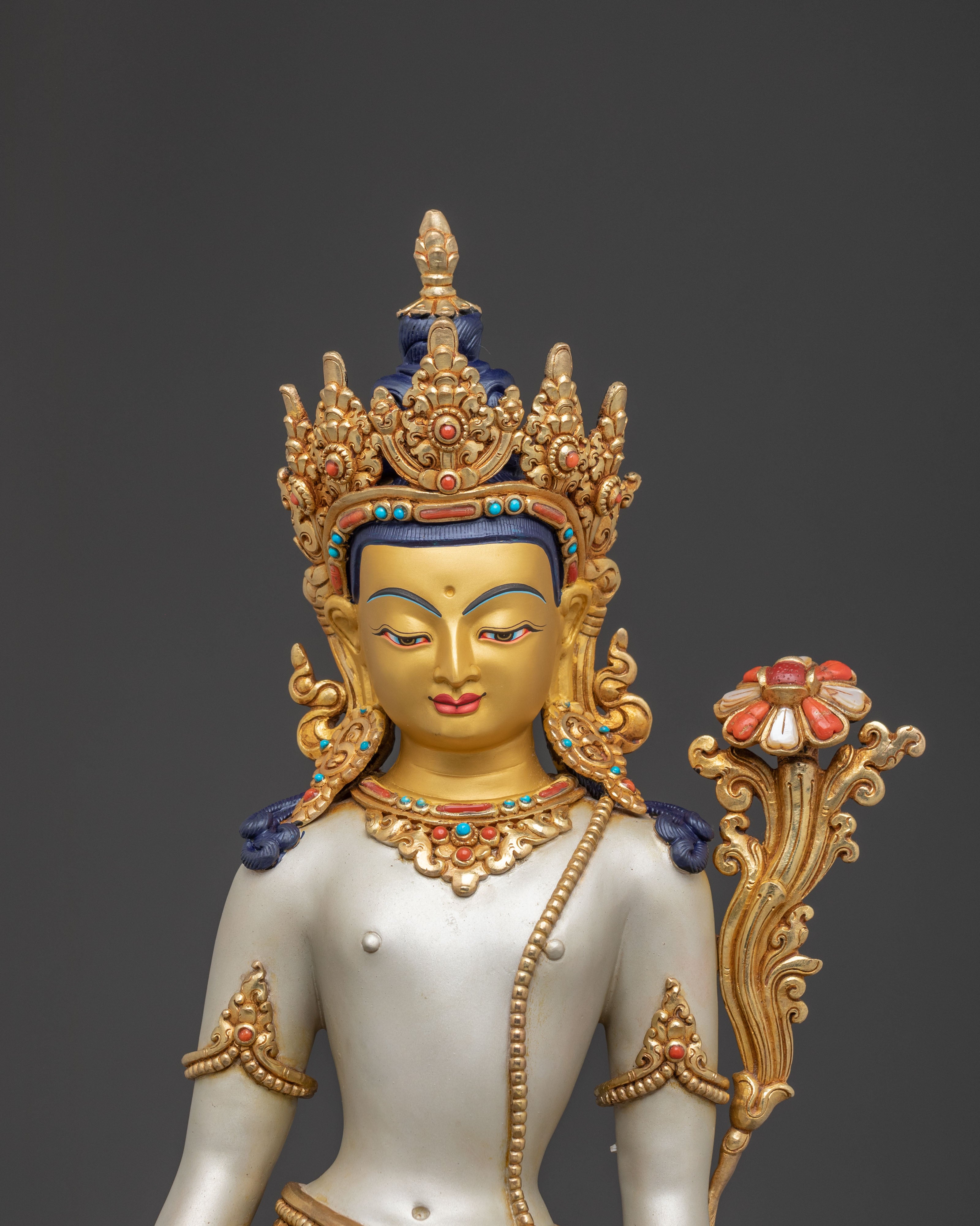 Lokeshwor Meditation Statue | 24K Gold Gilded