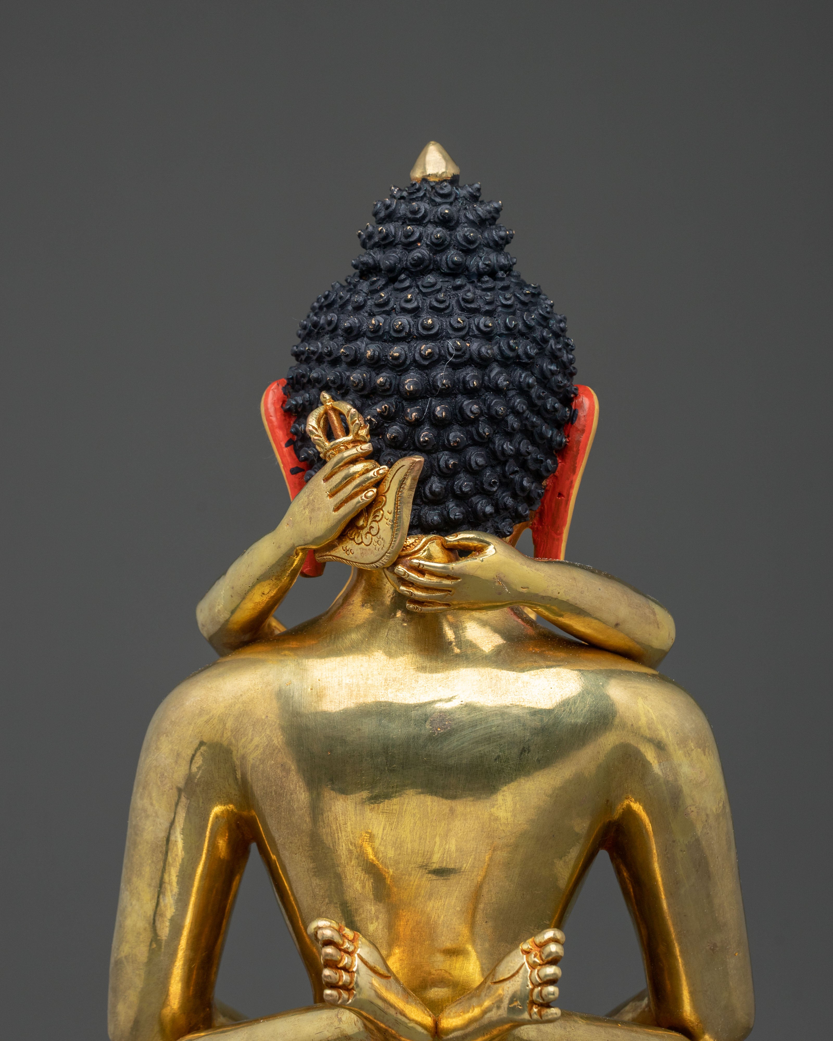 Samantabhadra Statue with Consort | 24K Gilded Copper Figurine