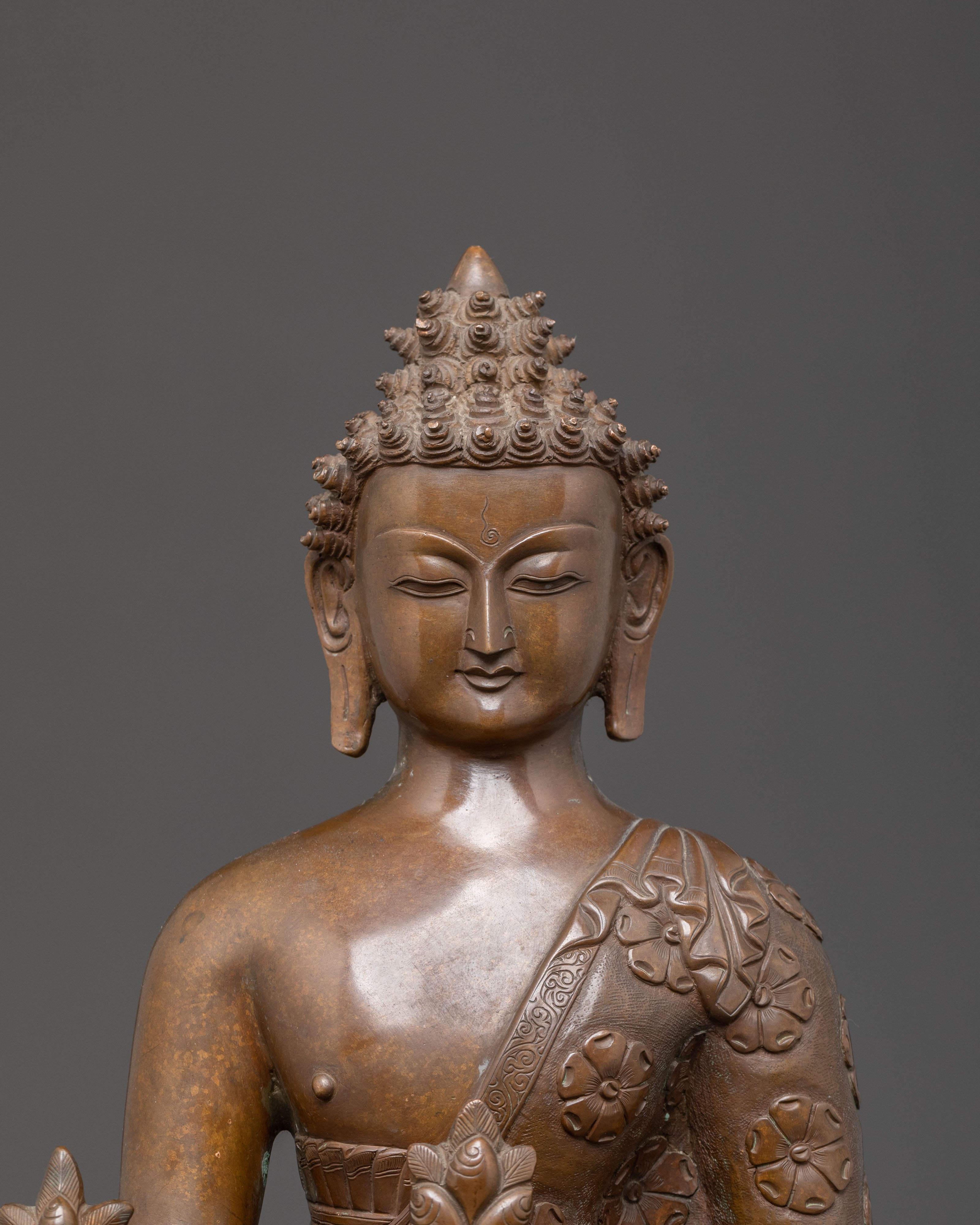 Handcrafted Medicine Buddha Oxidized Statue | Spiritual Decor