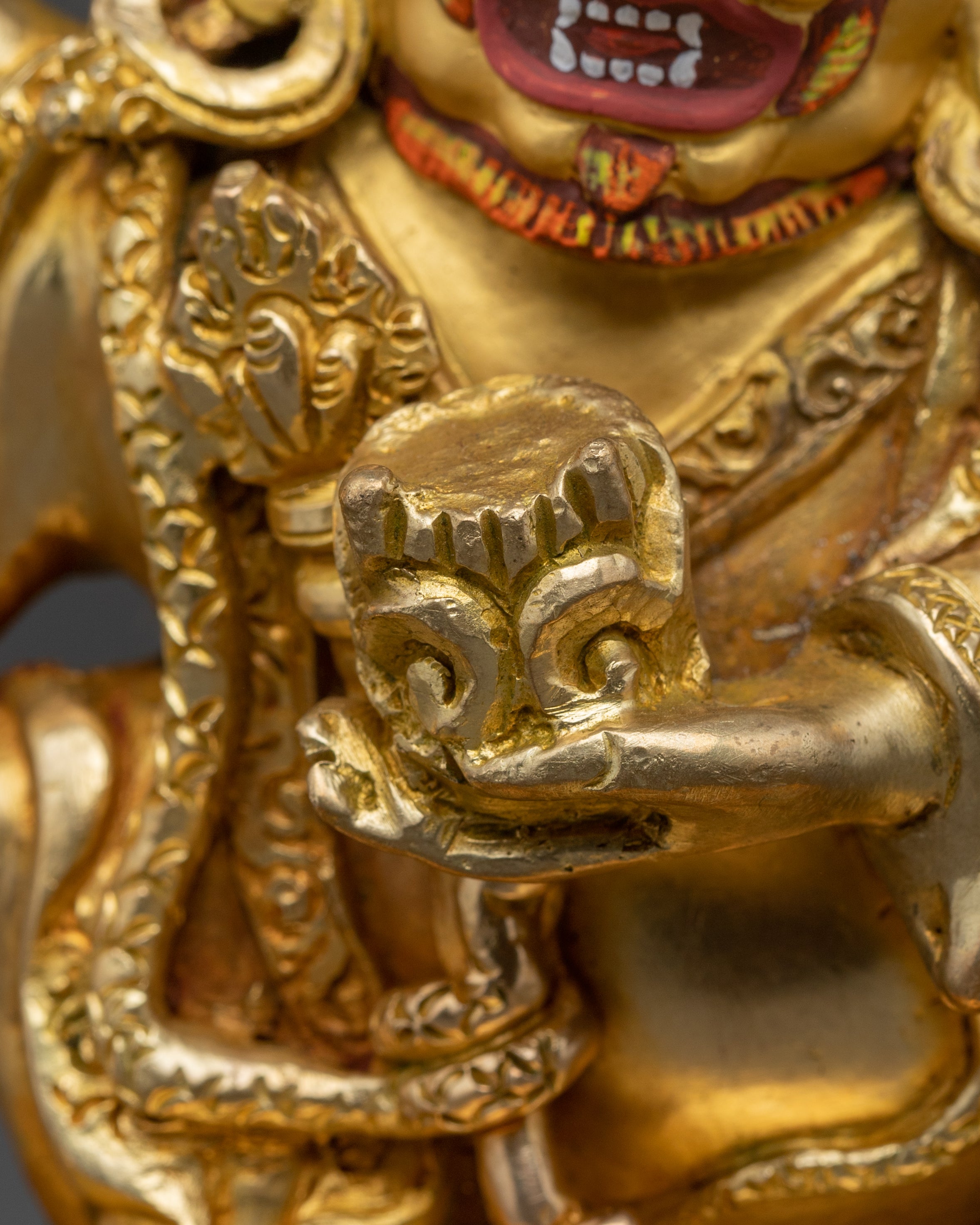 Mahakala Bernagchen Statue: The Black Cloaked Mahakala