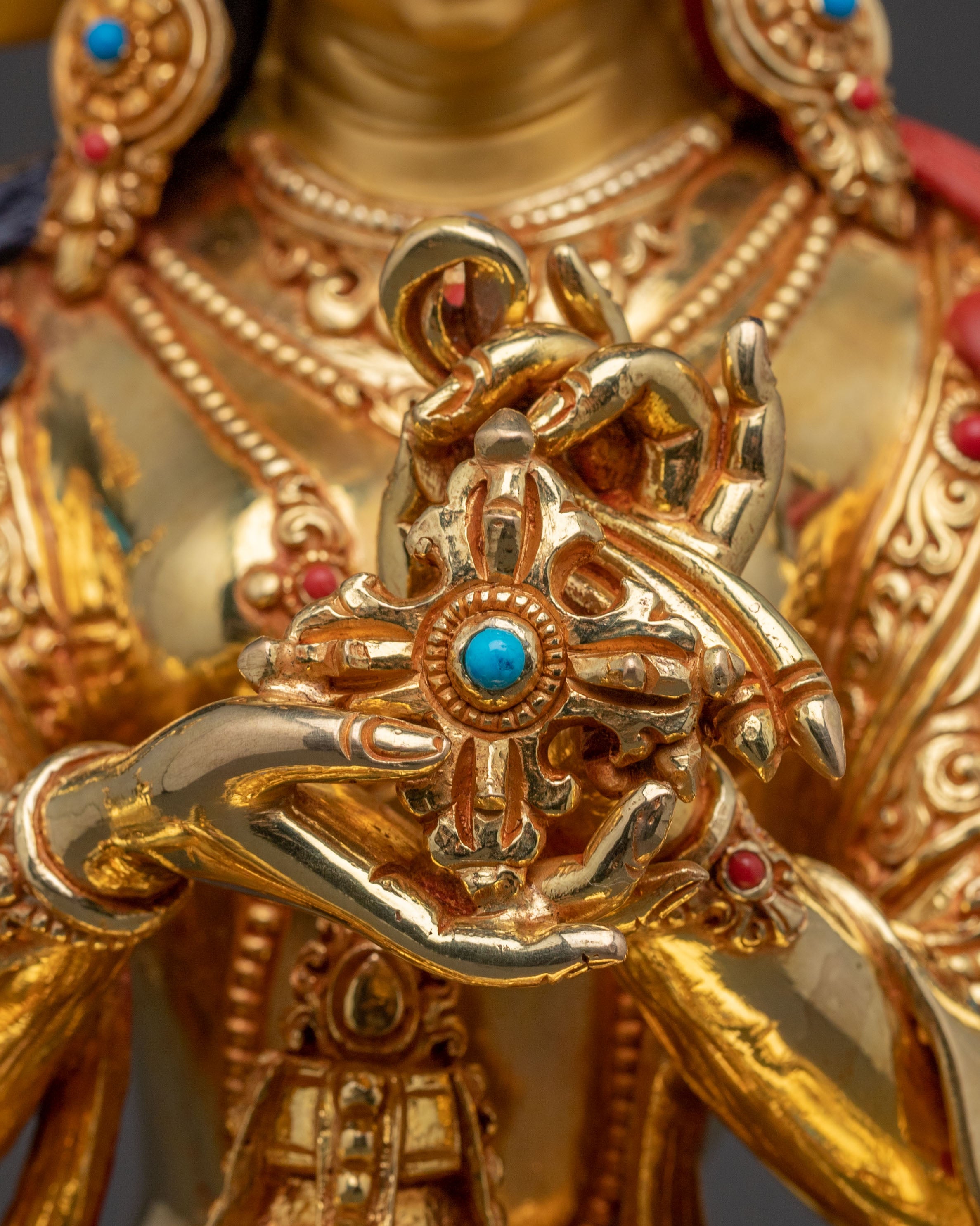 Namgyalma Copper Handcrafted Statue | 24K Gold Gilded Statue