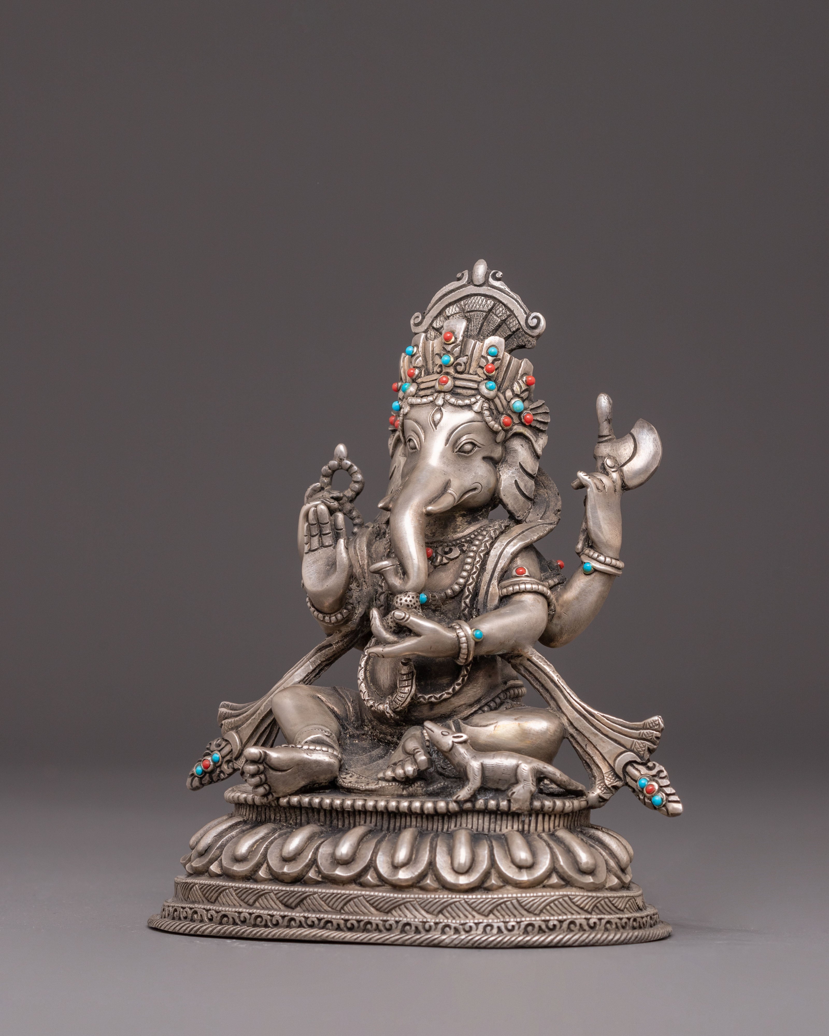 Handcrafted Copper Ganesh Sculpture | Divine Elephant Headed Deity