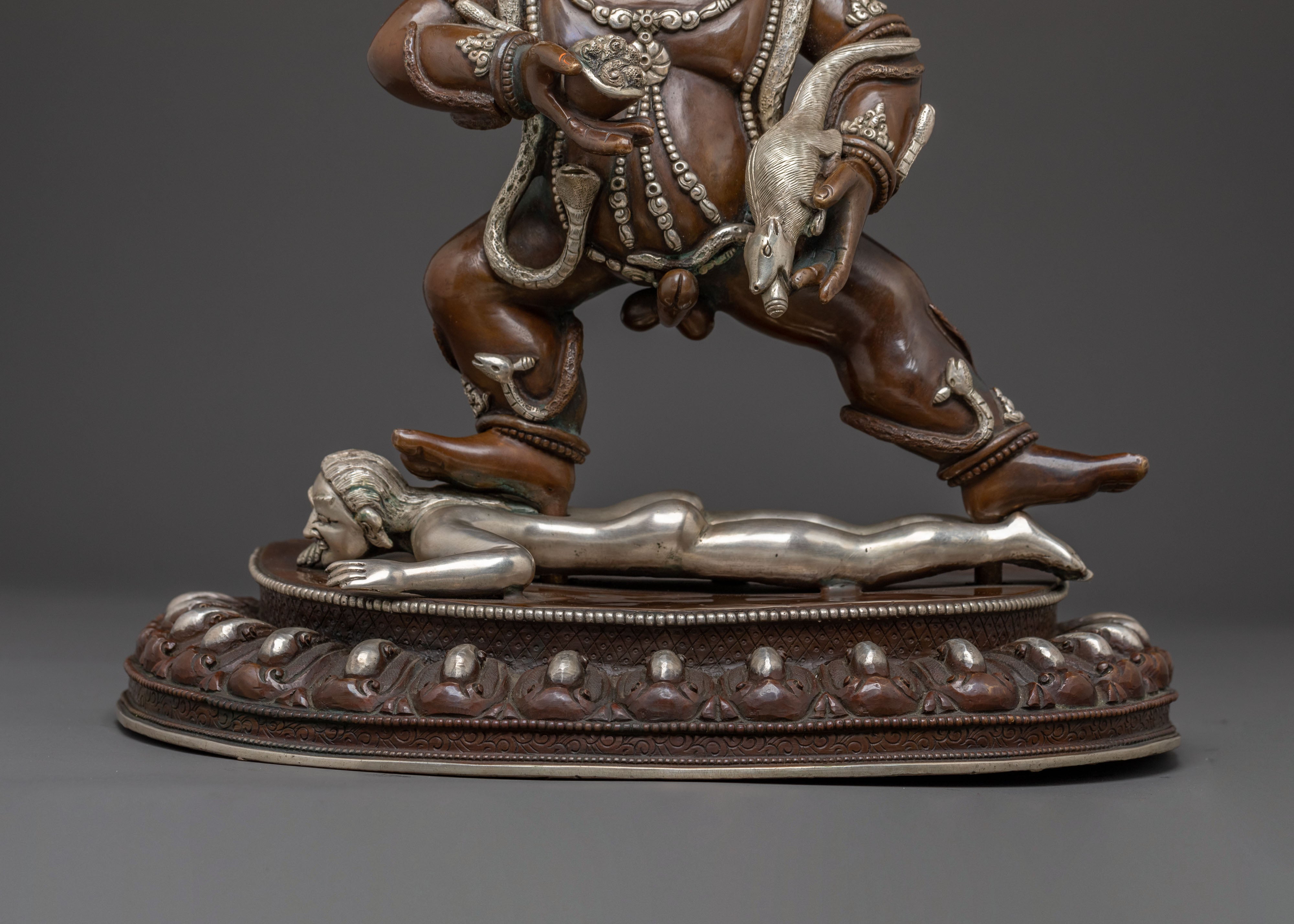 Black Dzambhala Handcrafted Statue – Oxidized Copper