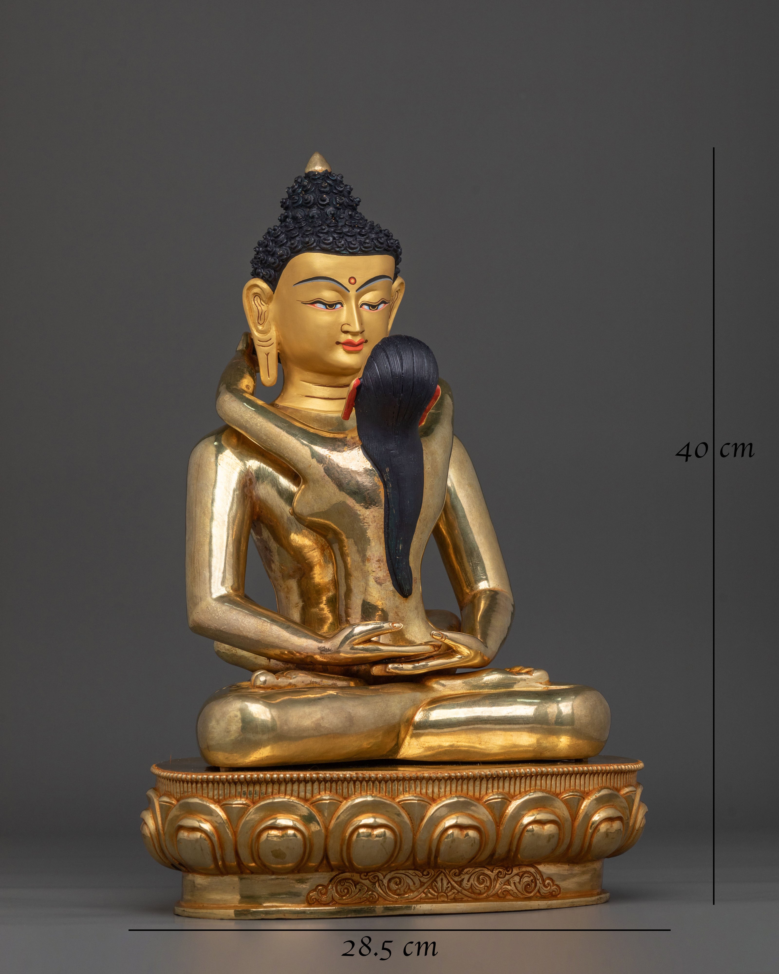 Samantabhadra with Consort Figurine | Buddhist Decor
