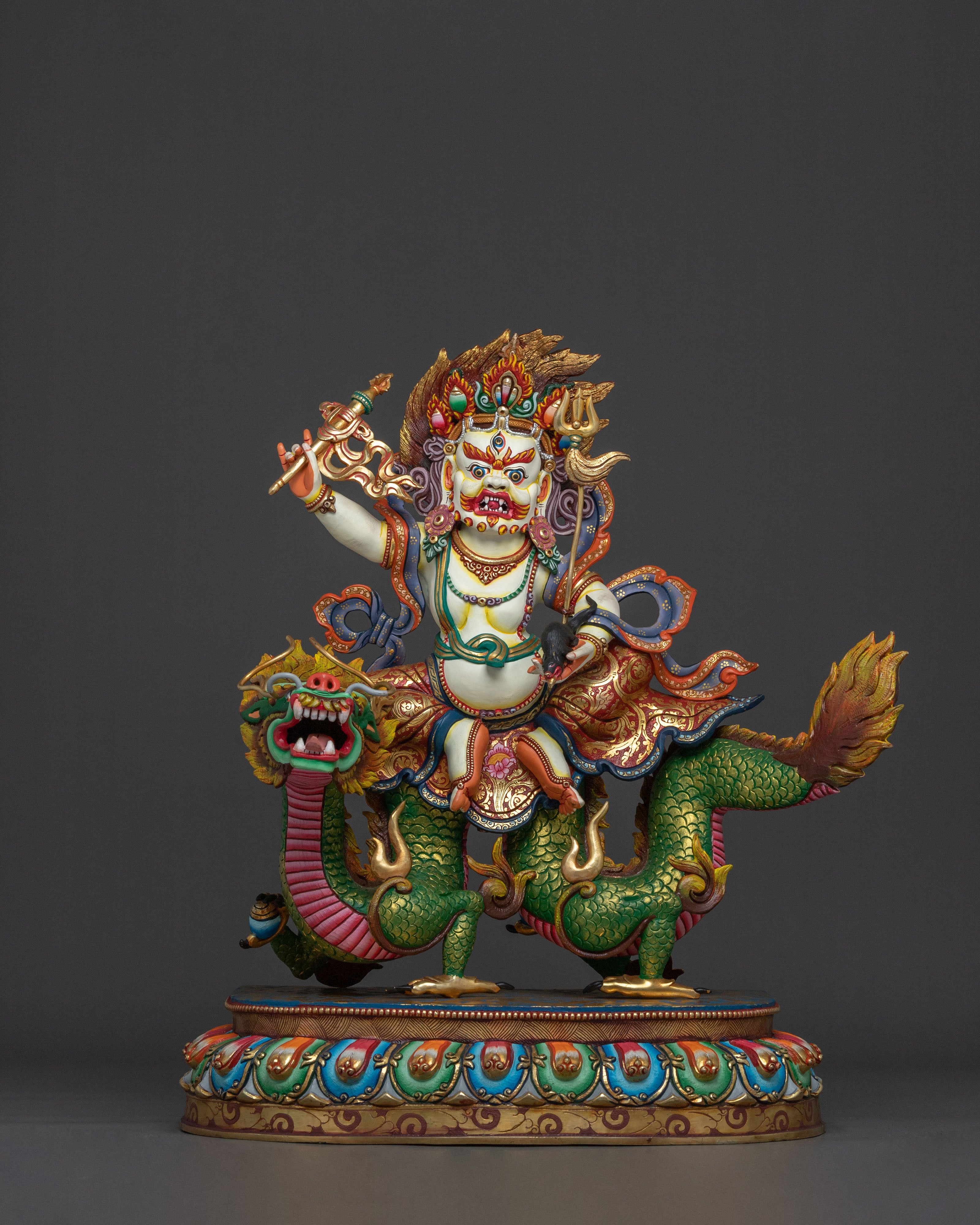 White Dzambhala Sacred Figurine | Symbol of Prosperity