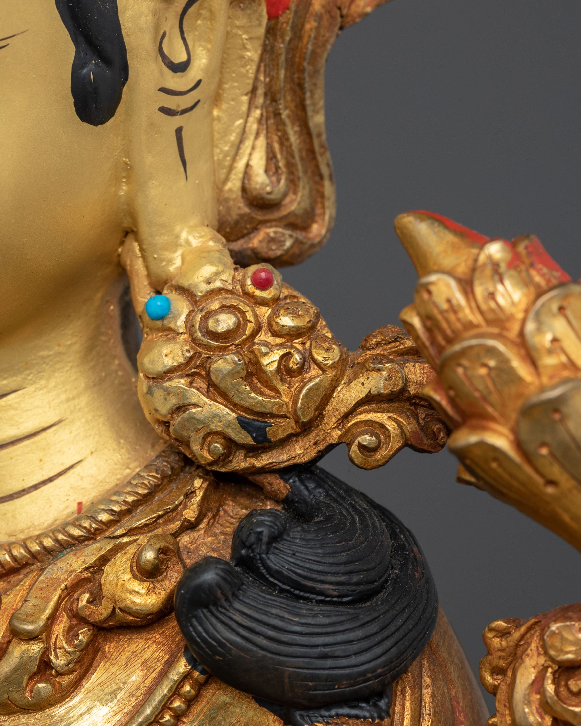 Green Tara Tibetan Buddhist Figurine | Sacred Goddess of Compassion