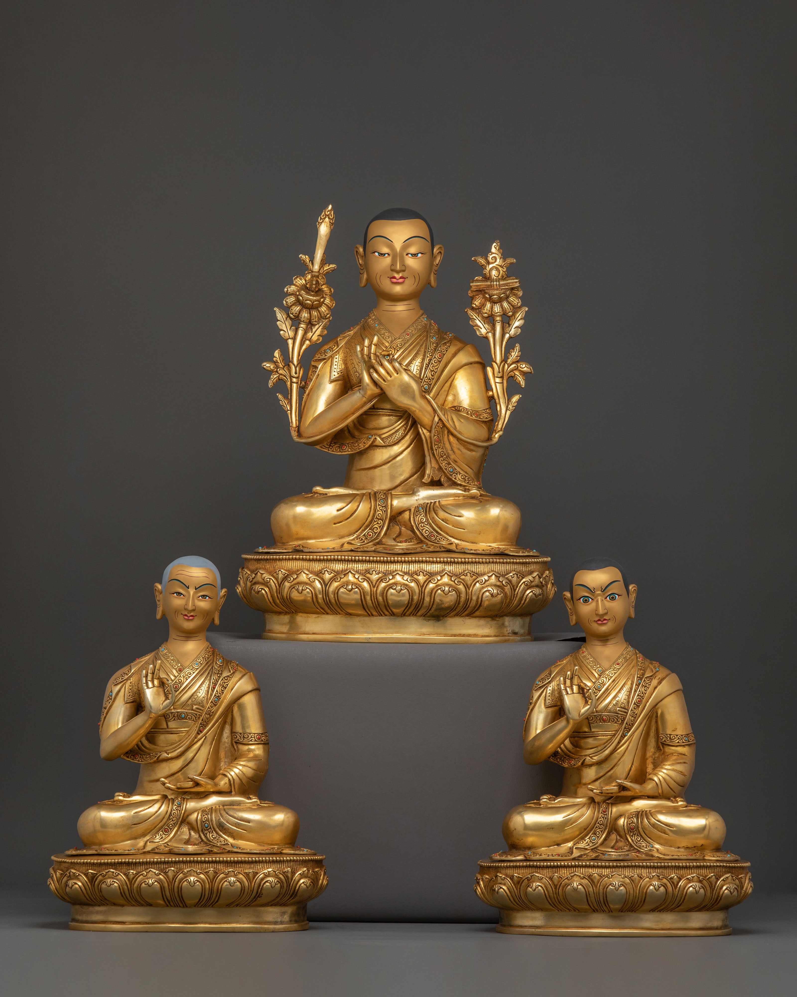 Tsongkhapa with Disciples Statue