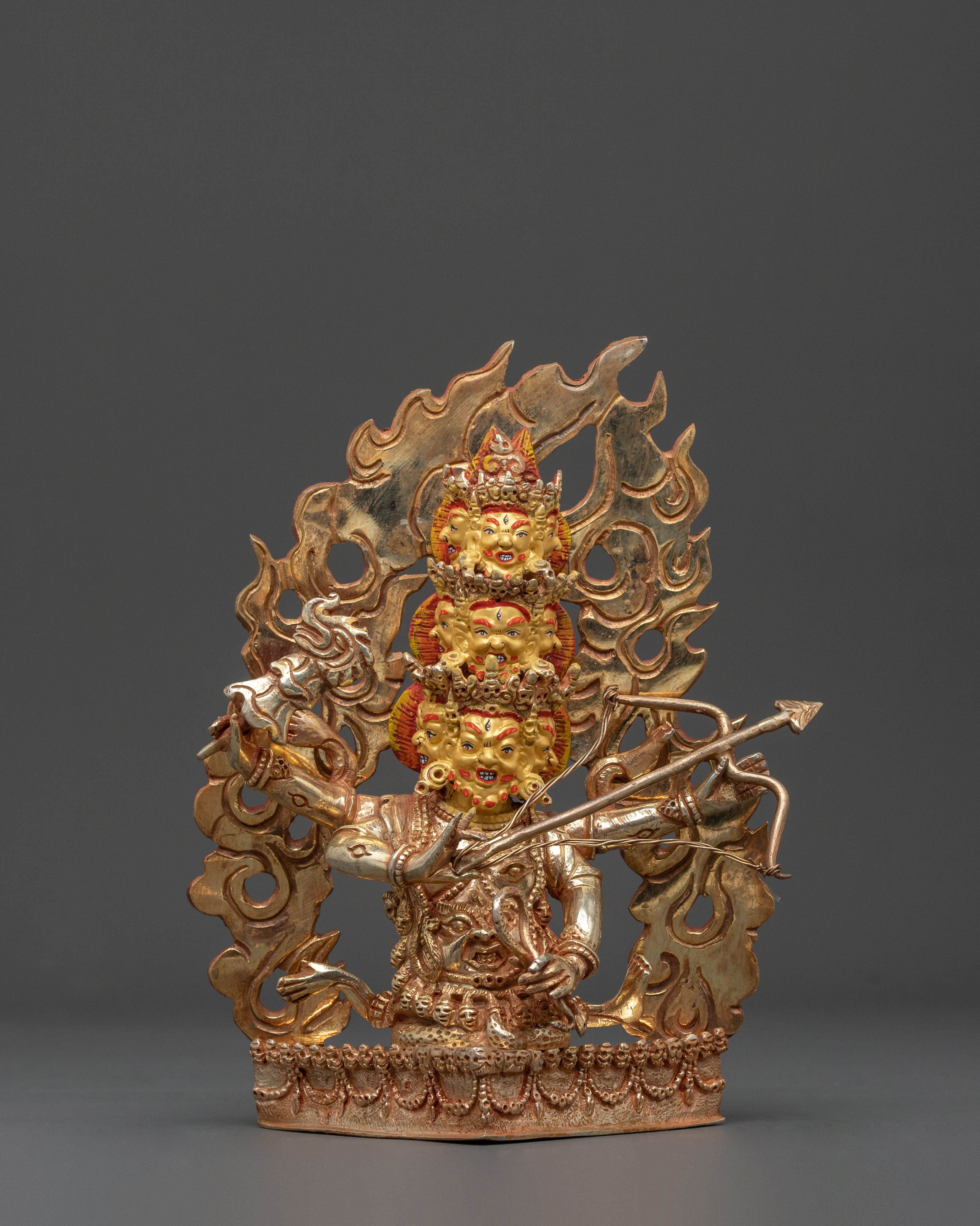 Three Nyingma Dharmapalas Statue Set | Tibetan Wrathful Protector Deities