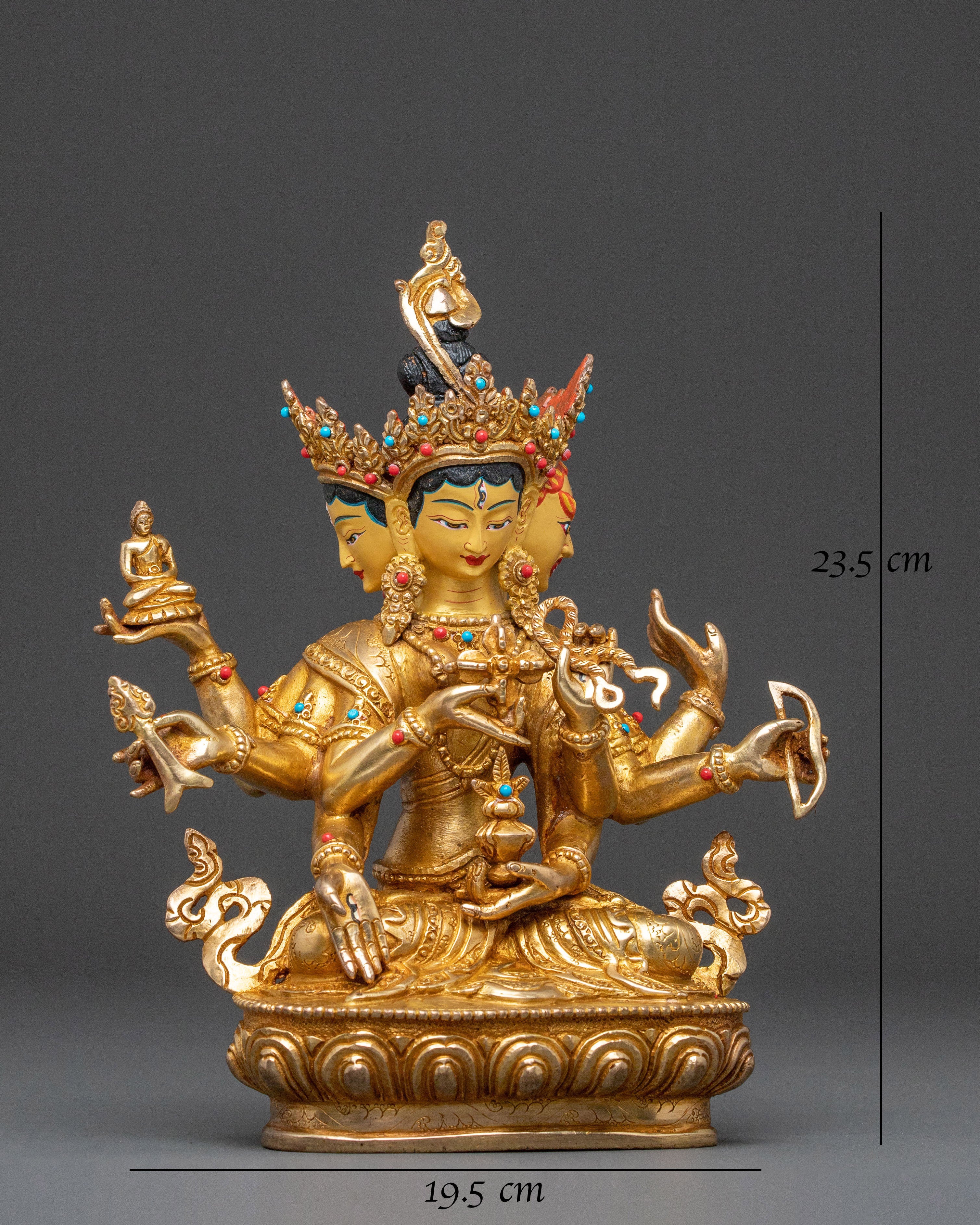 Namgyalma 24k Gold Gilded Statue| Enlightened Icon