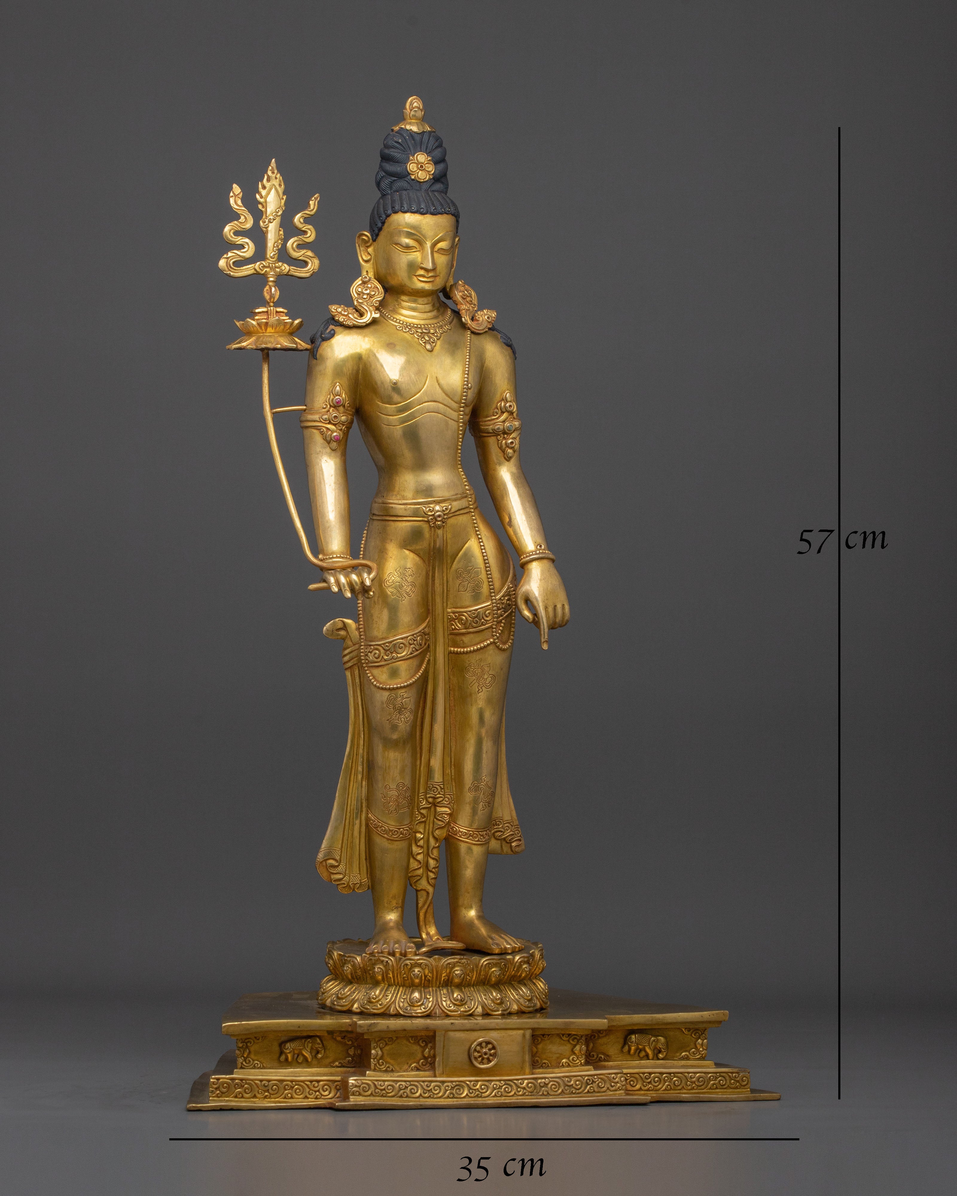 Standing Lokeshwor Shrine Statue | Altar Home Decor