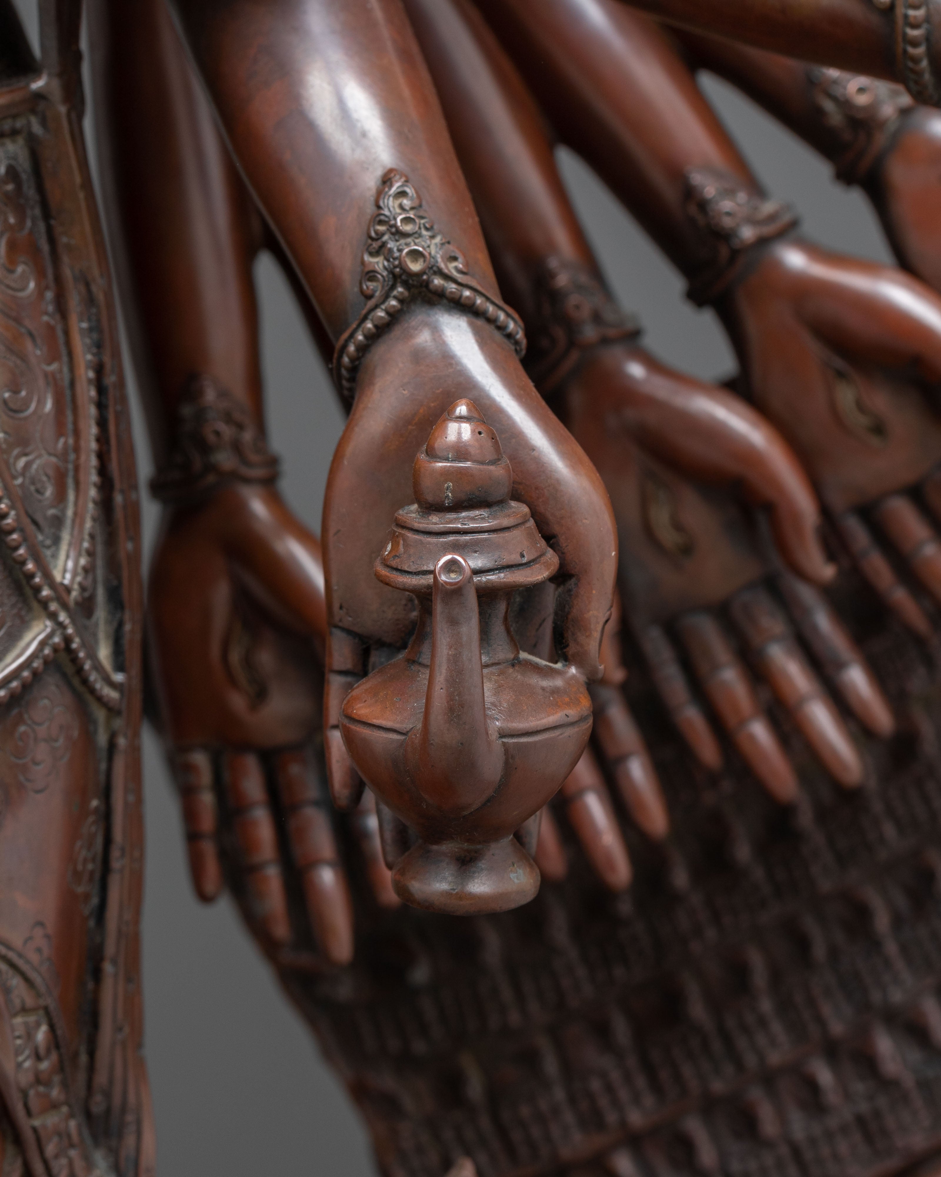 1000 Armed Chenrezig Oxidized Sculpture